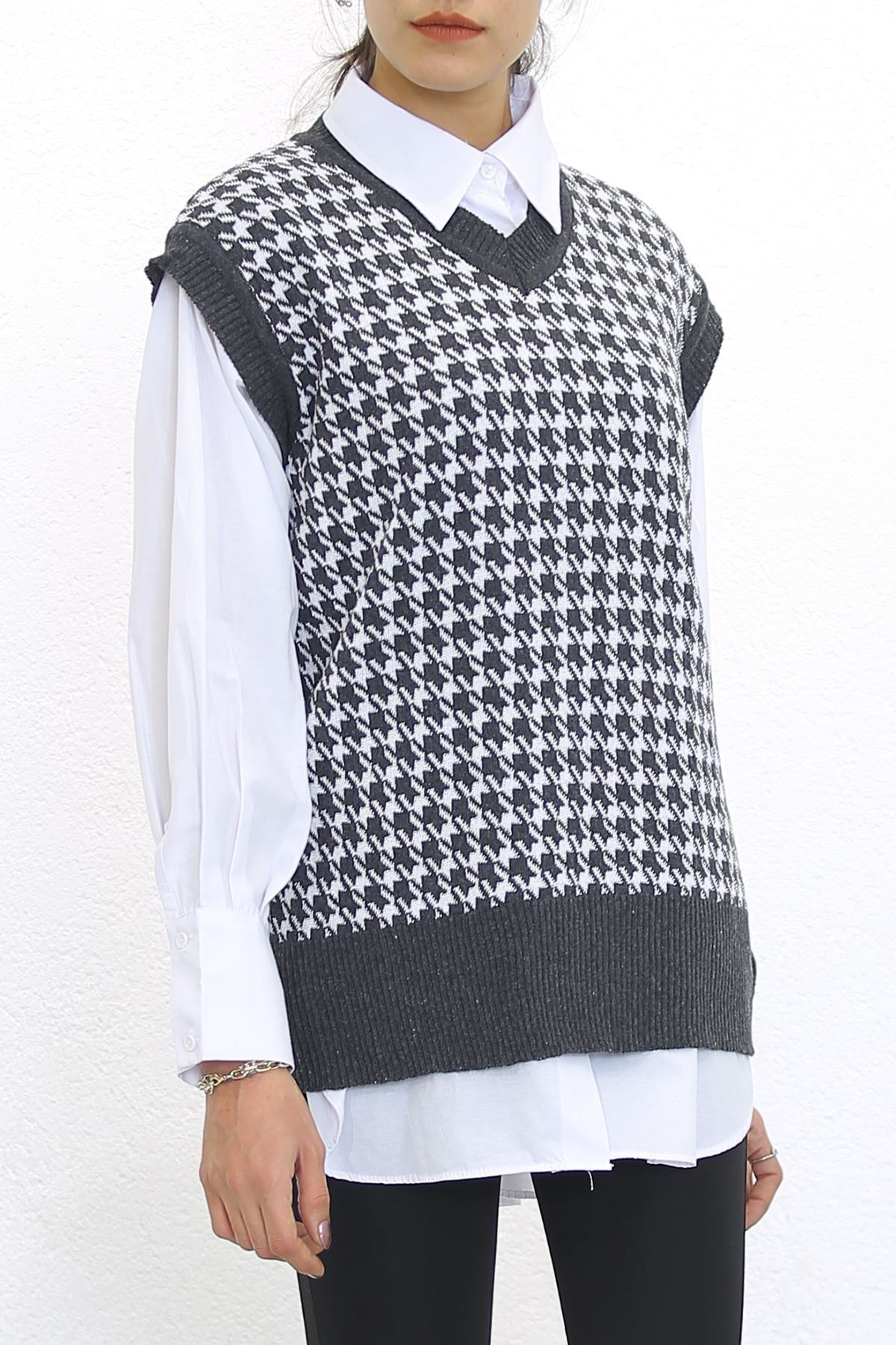 MMButik Kazayağı Süveter Antrasit - 8303.1319.