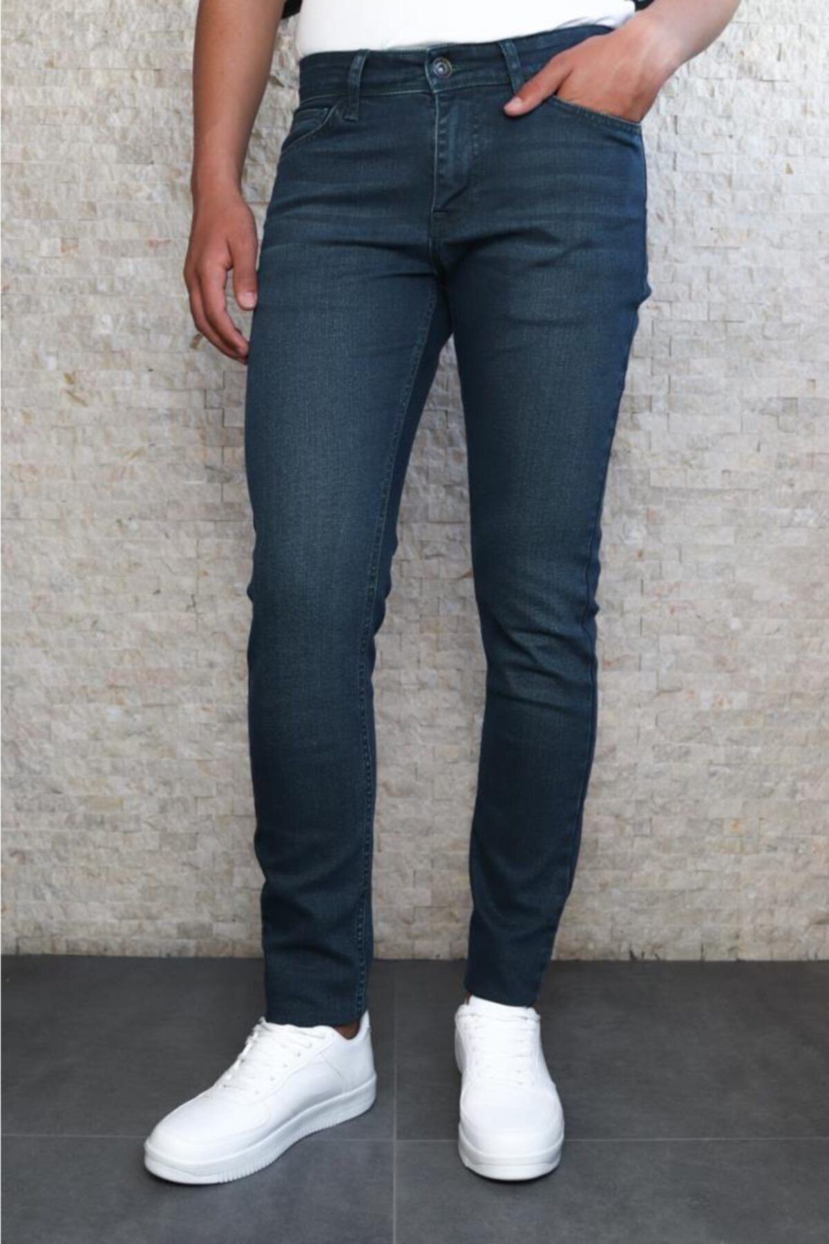 HLT JEANS Erkek Haki Cep Lycralı Slim Fit Kot Pantolon Hltvalgreen