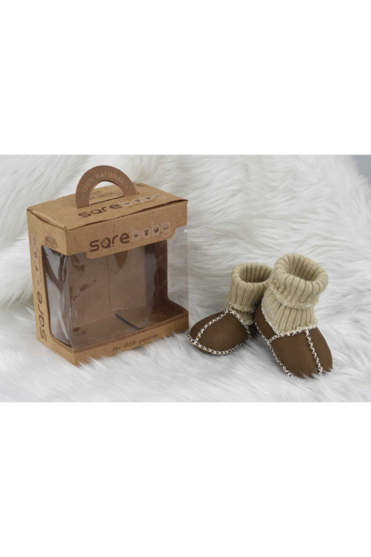 Sarebaby Organik Deri Bebek Ayakkabısı Unisex Yeni Sezon