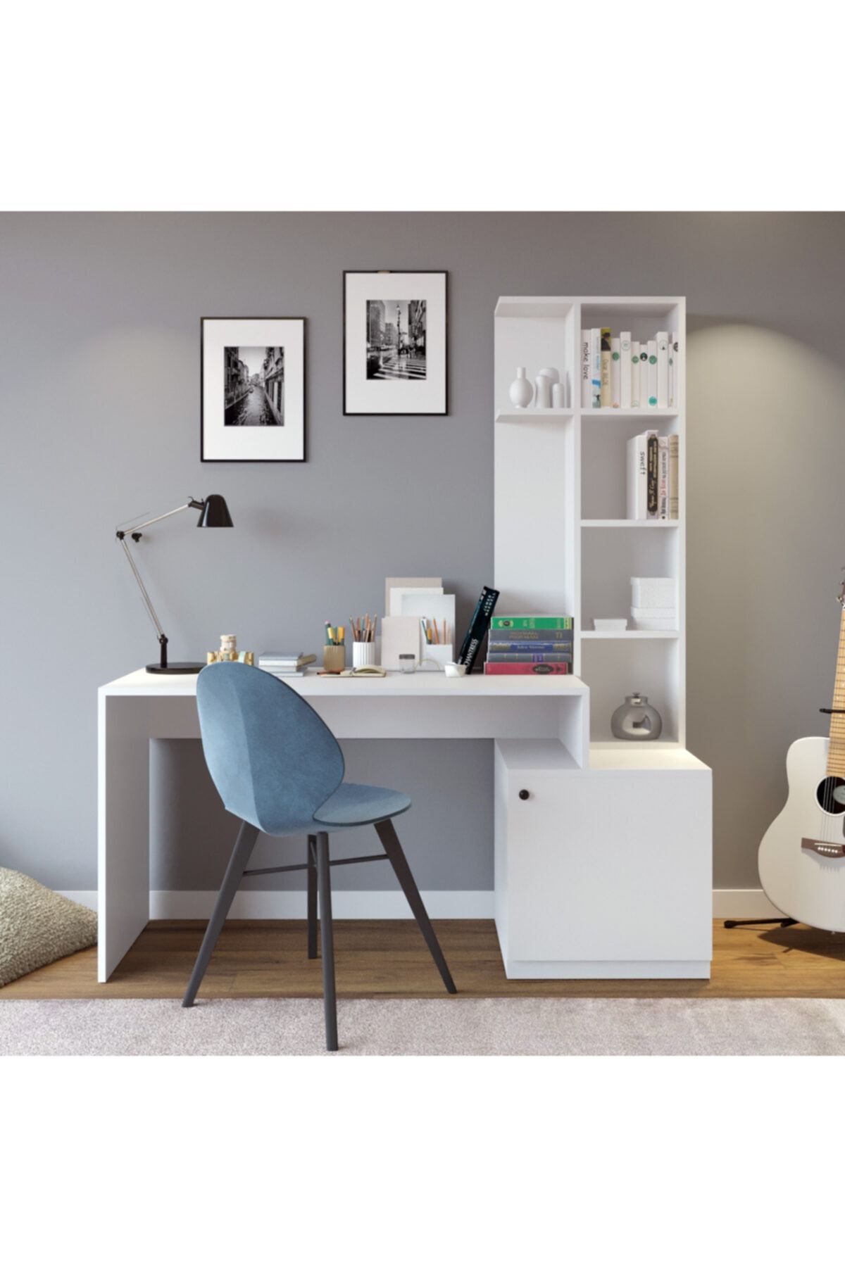 Fupe Shop Cahide Çalışma Masası Beyaz 120 X 72 X 60