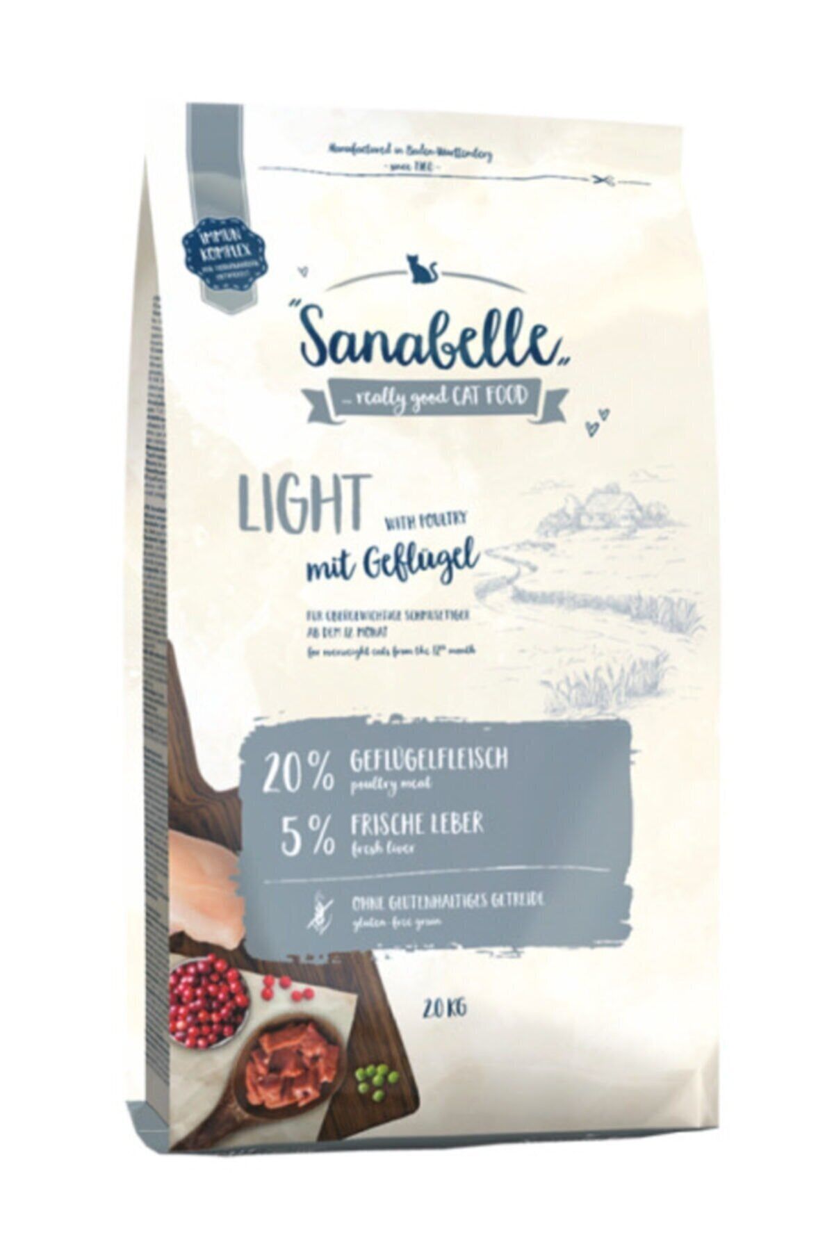 Sanabelle Light Kümes Hayvanlı Yetişkin Kedi Maması 2 Kg