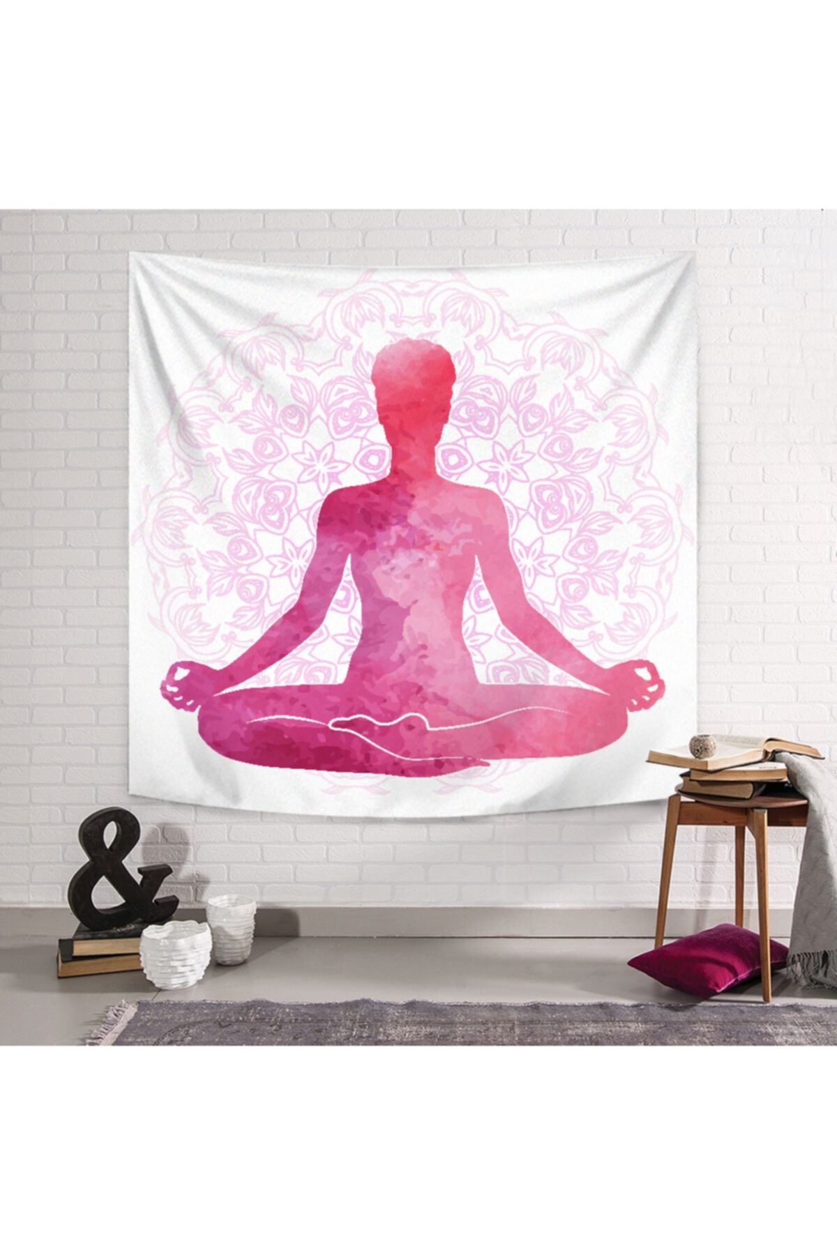 PASAJ HOME White Yogi Duvar Örtüsü