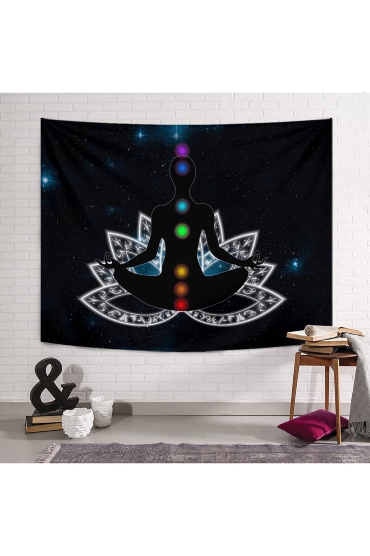 PASAJ HOME Siyah Yoga Duvar Örtüsü