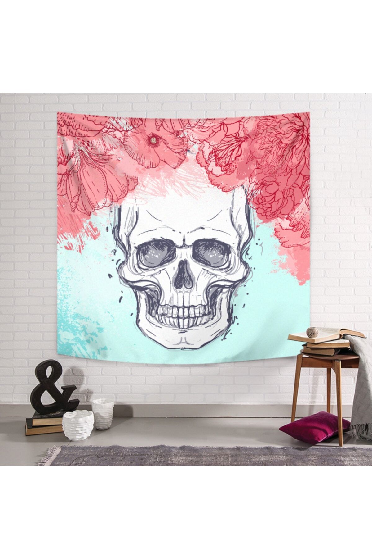 PASAJ HOME Soft Skull Duvar Örtüsü