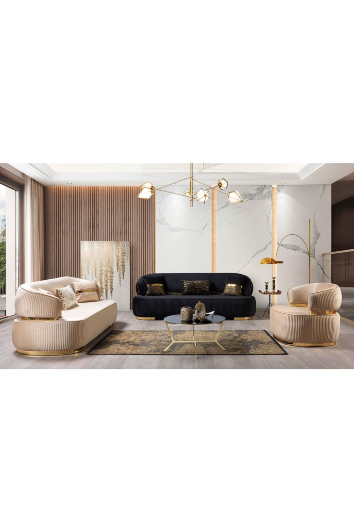 mobilyamjetcom Lina Klasik Luxury Koltuk Takımı 3+3+1