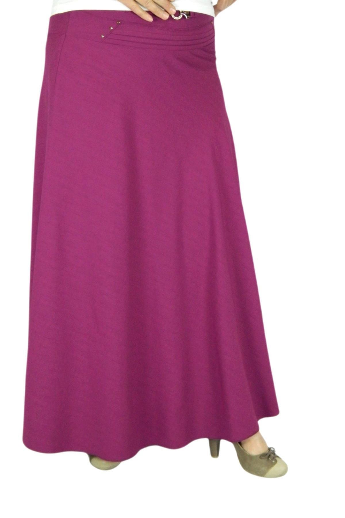 Monalisa Kadın Fuşya Kumaş Uzun Etek