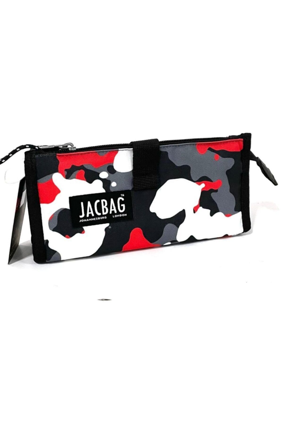 Jacbag Twin-masa Üstü Çift Bölmeli Kalemlik Jac-18 Kırmızı-beyaz Camouflage Desenli