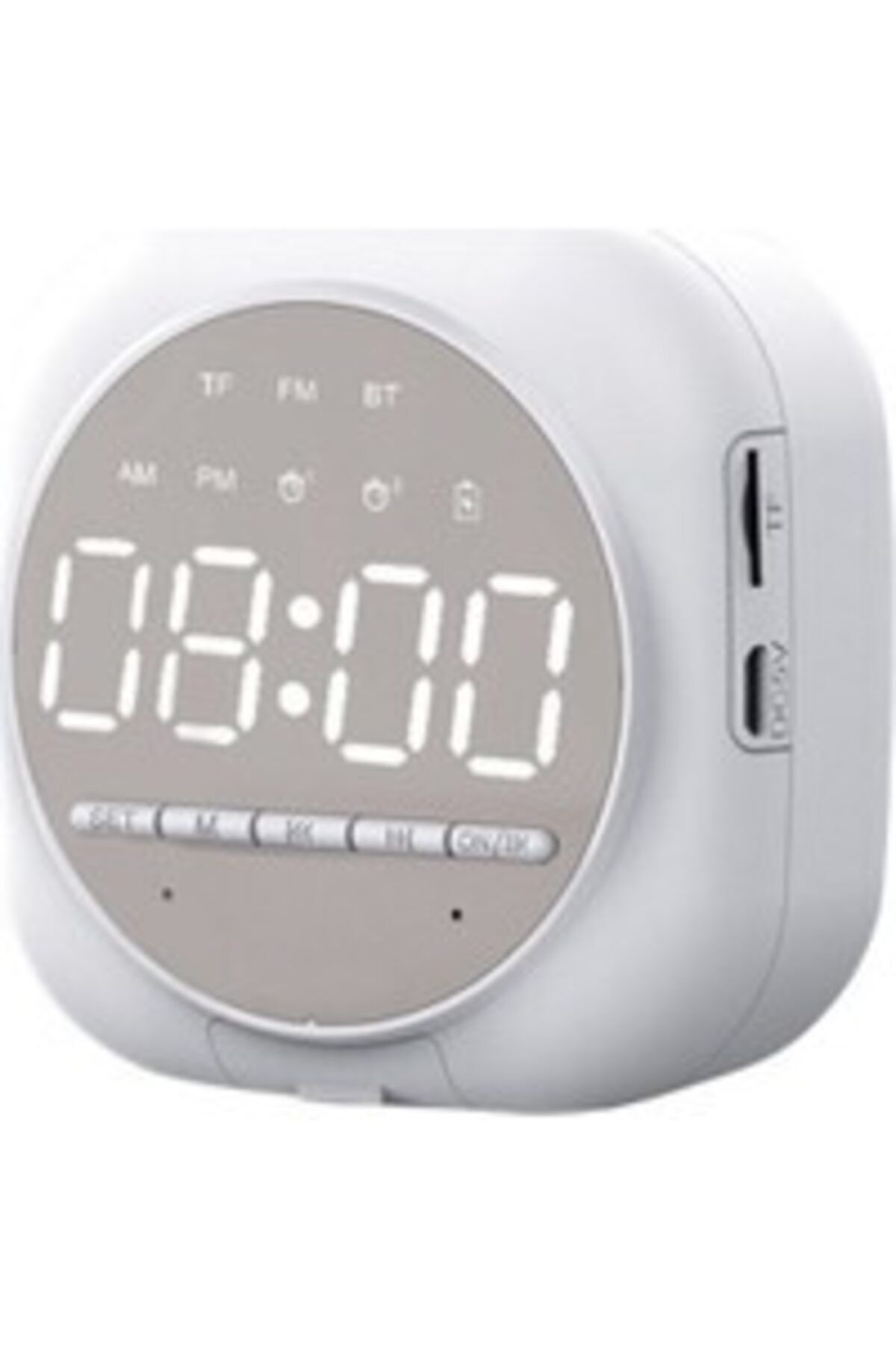 Ally Q12 Bluetooth Hoparlör Fm Radyo Dijital Masa Saati Alarm Uyandırma Al-33644