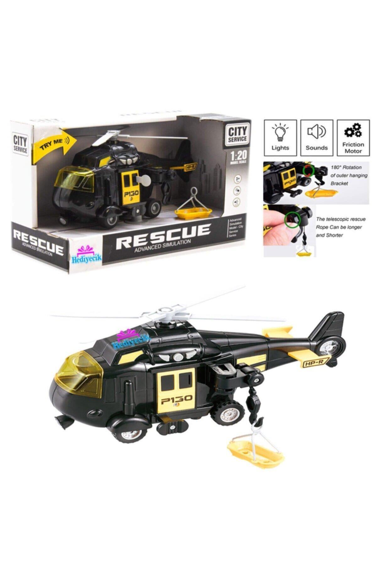KIZILKAYA Helikopter Kurtarma Aracı 1:20 Sesli Işıklı Siyah