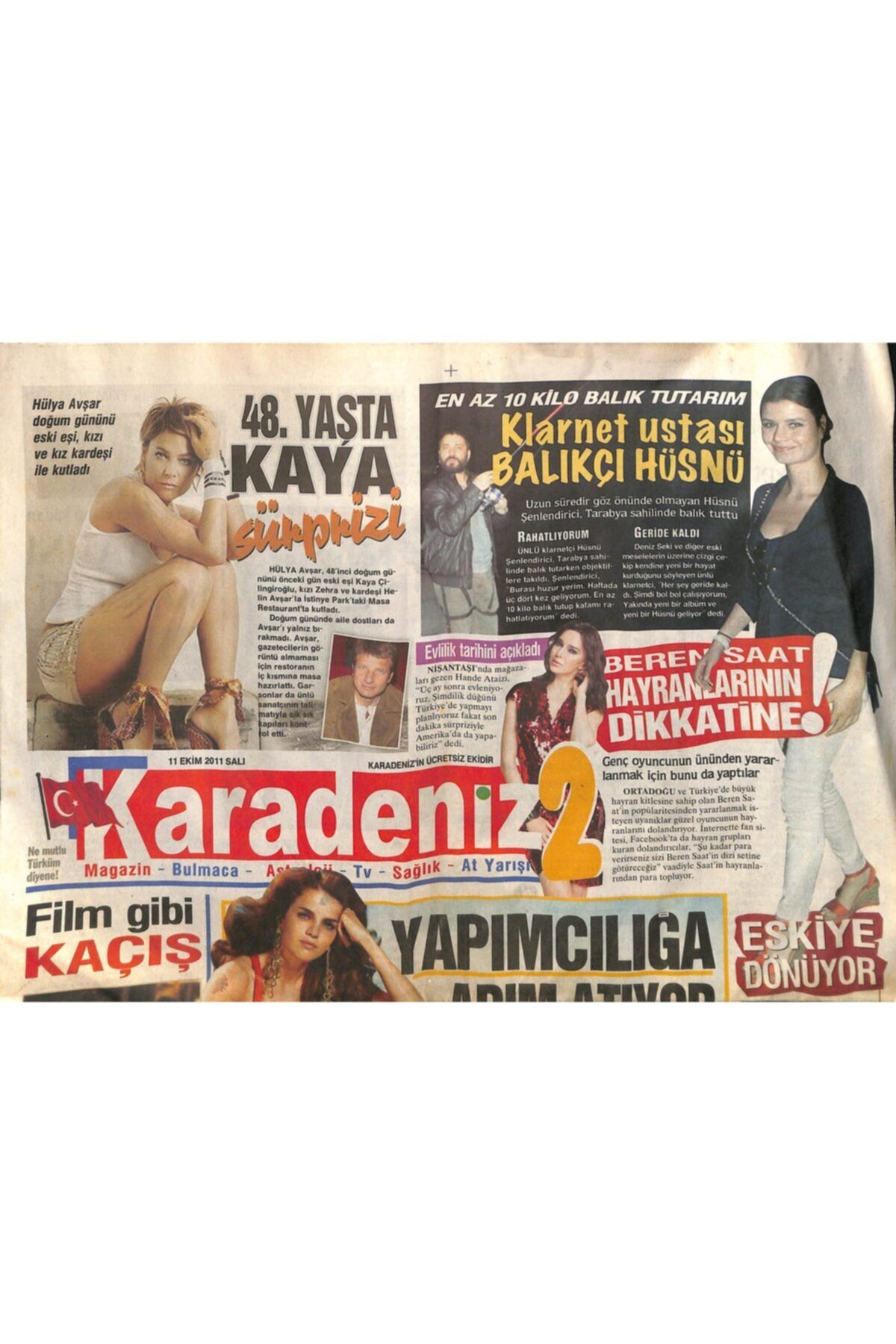 Gökçe Koleksiyon Karadeniz Gazetesi 2 Eki 11 Ekim 2011 - Beren Saat Hayranlarının Dikkatine