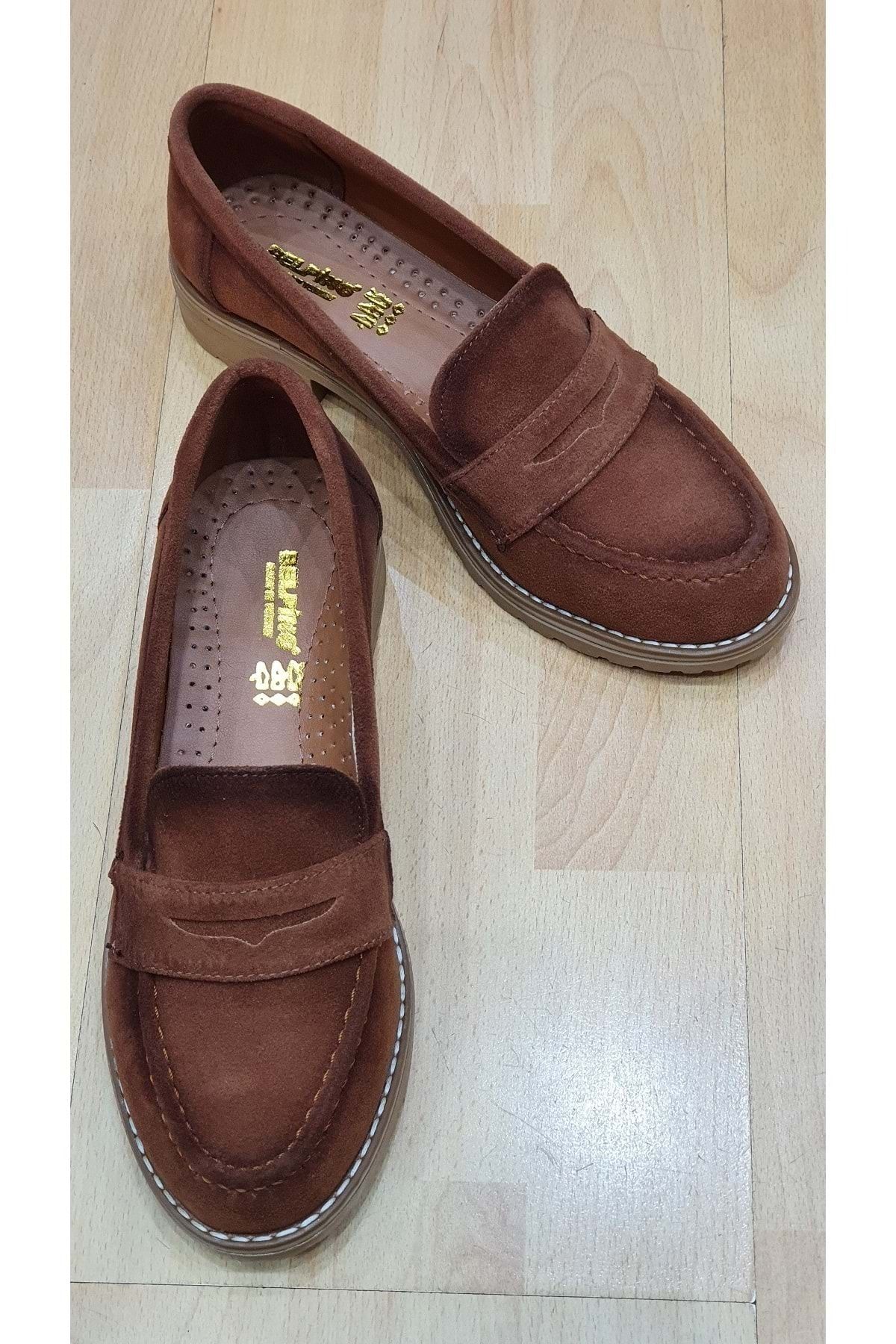 BİNAYAK Belpino - Günlük Rahat Giyim Oxford 3cm - 1915 - Taba-süet - 40