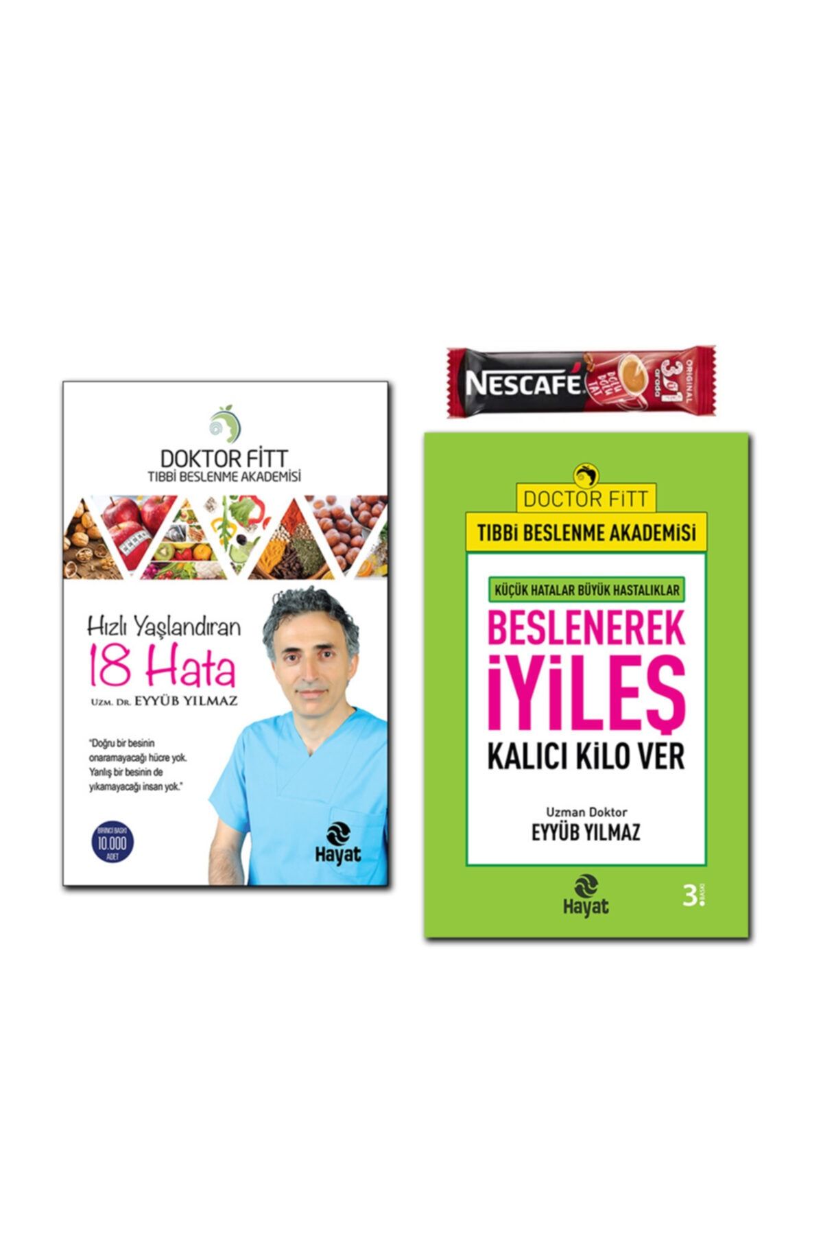 Hayat Yayınları Hızlı Yaşlandıran 18 Hata - Beslenerek Iyileş Set 2 Kitap - Eyyüb Yılmaz Doktor Fitt