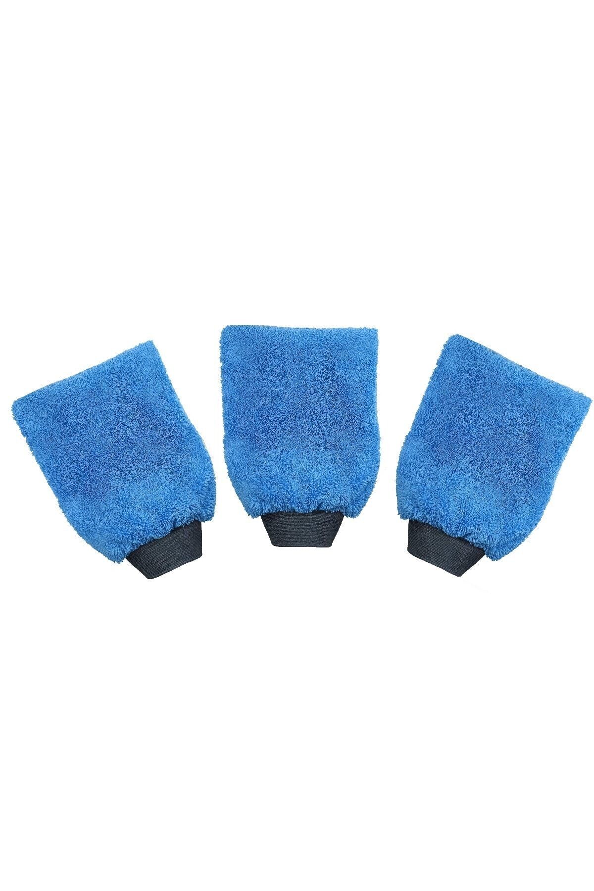 Vizyon Park 3 Adet Genel Temizlik Ve Oto Cilalama Eldiveni-mavi Mikrofiber