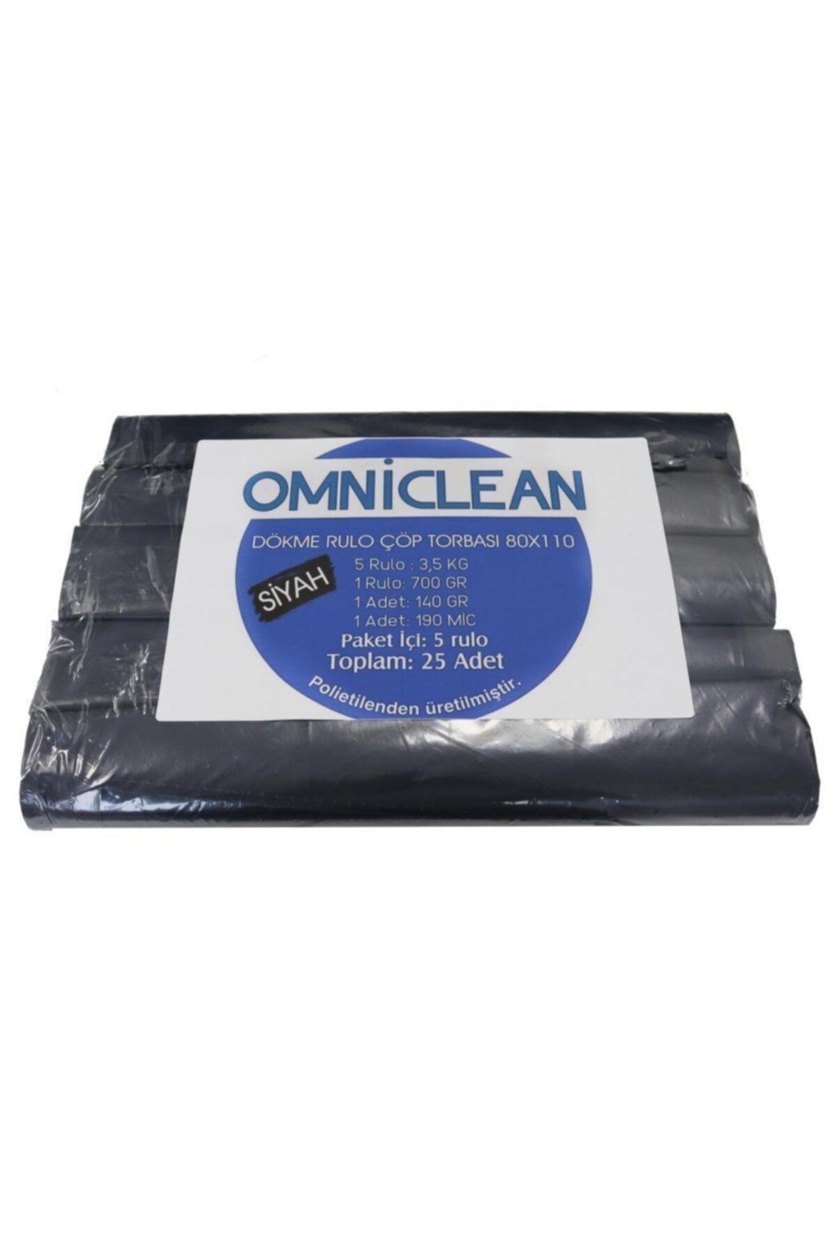 omniclean Dökme Rulo Çöp Torbası 80x110 cm 5 Rulo