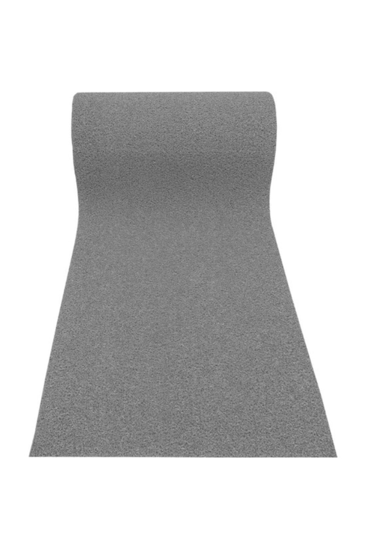 COLOURMAT 100x1500cm Gri Kıvırcık Kaydırmaz Paspas 14 Mm Kaymaz Yolluk Kaydırmaz Halı