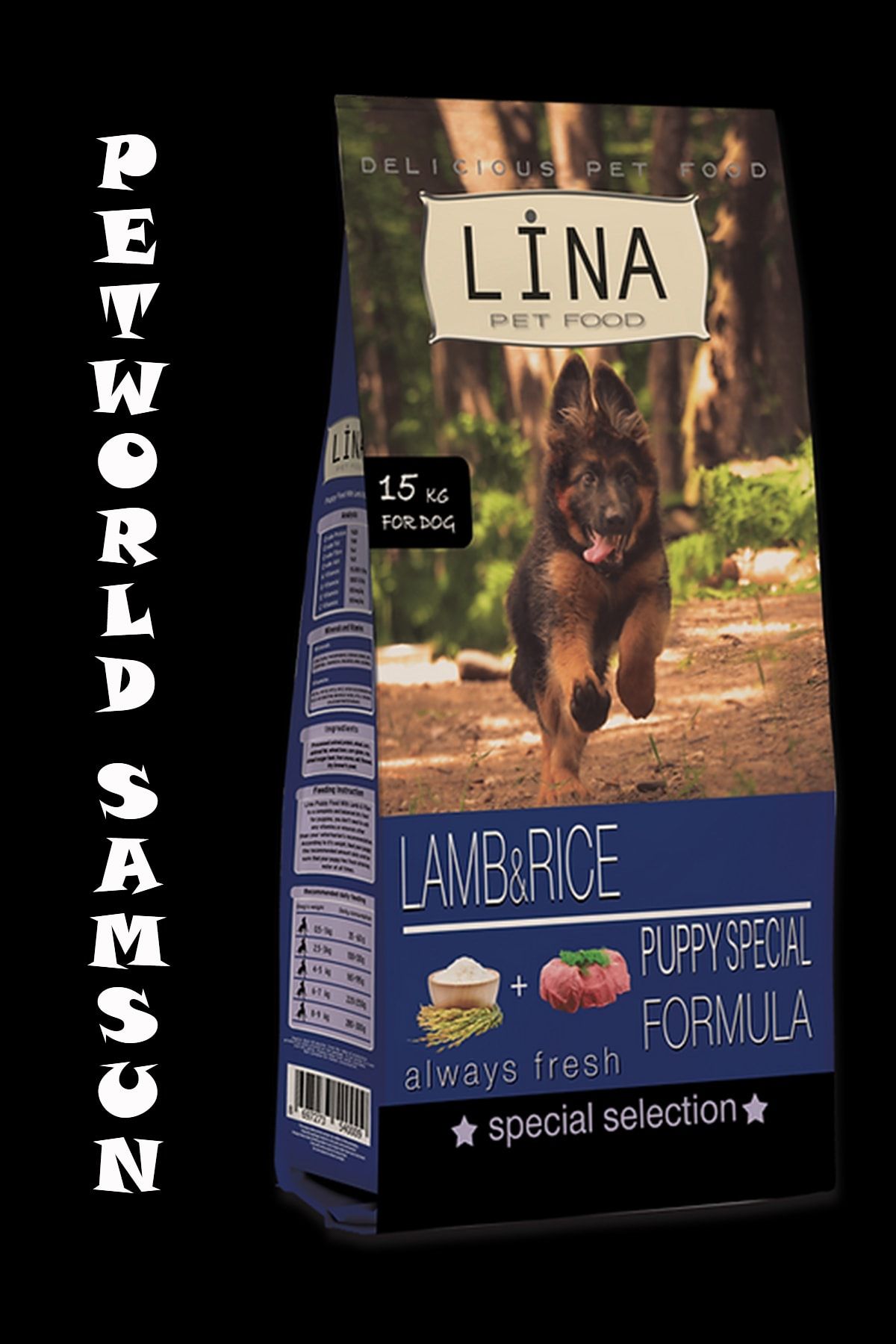 Lina Kuzu Etli & Pirinçli Yavru Köpek Maması 15kg
