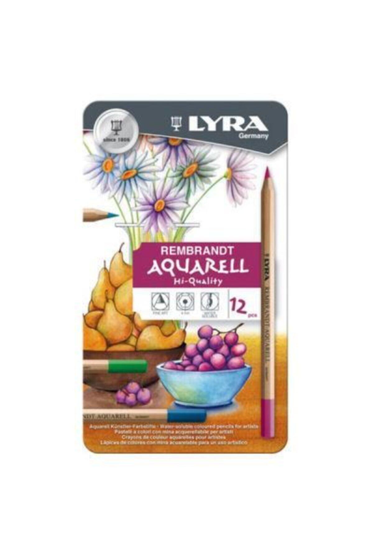 LYRA Rembrandt Aquarell Sulu Boya Kalem Seti 12li Metal Kutu