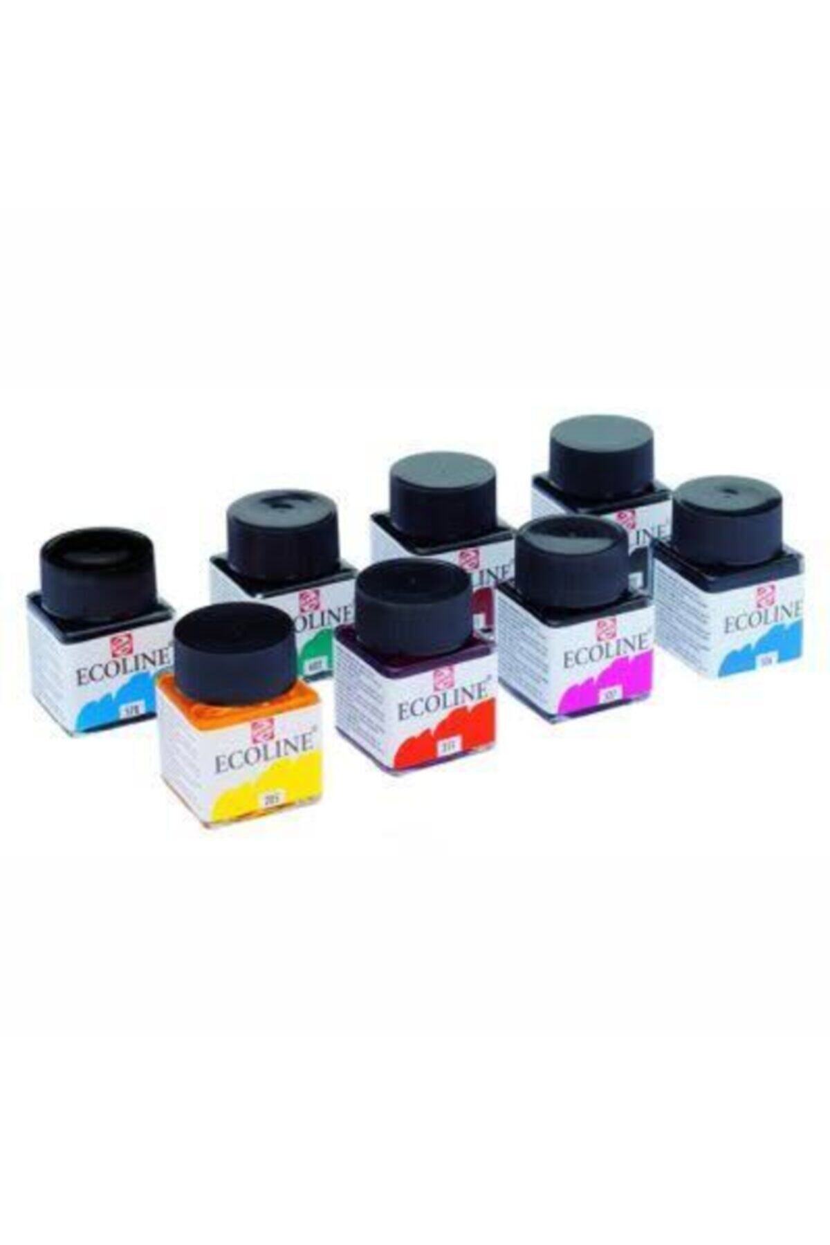 Talens Ecoline Sıvı Sulu Boya 30ml 8 Li Set