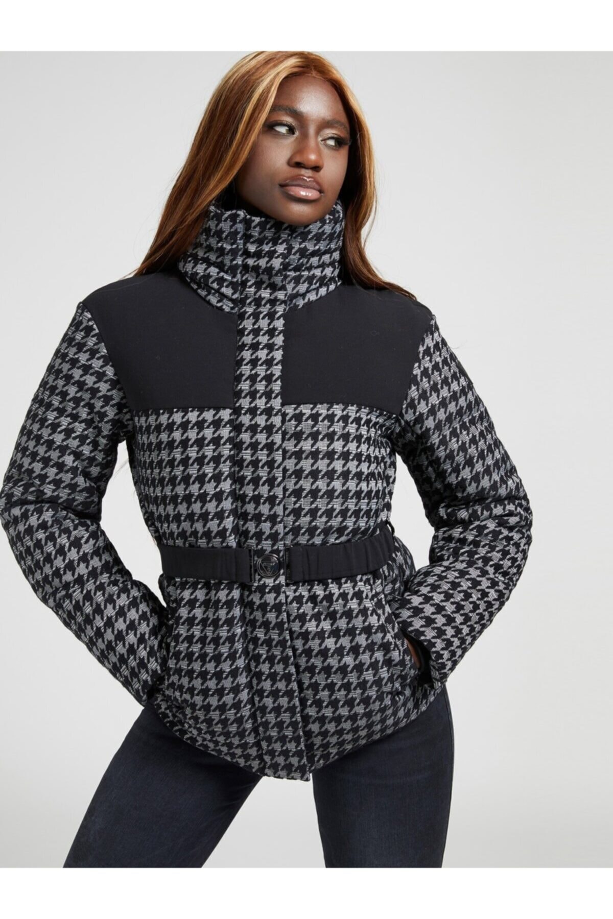 Guess Belında Siyah Kadın Mont