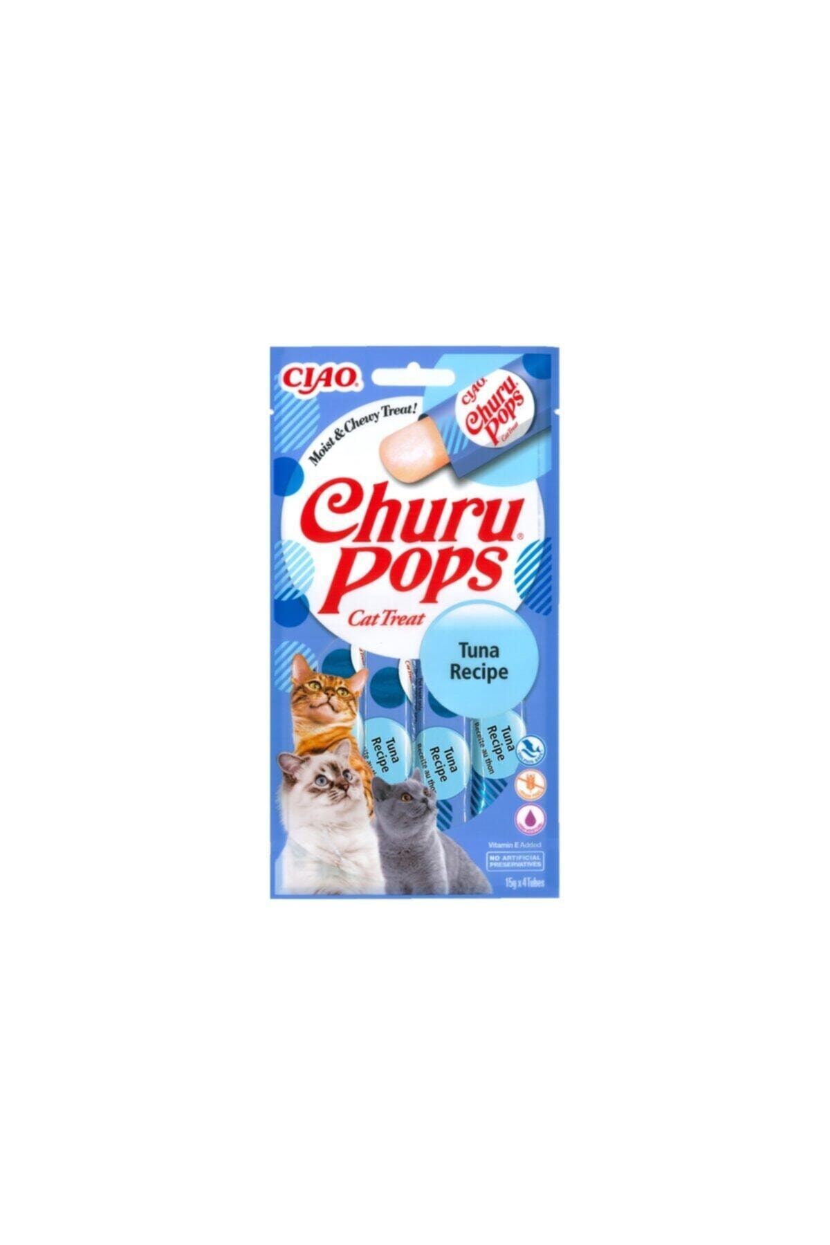 Ciao Churu Pops Ton Balıklı Kedi Ödül Kreması 4 X 15 gr