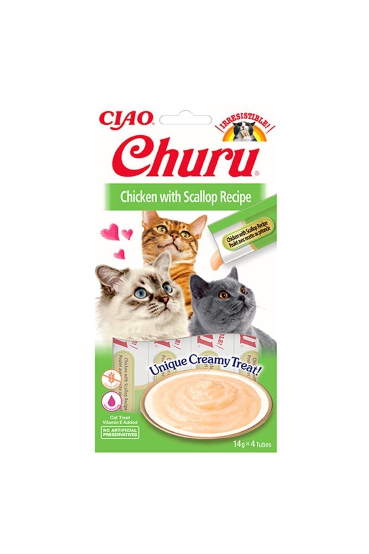 Ciao Churu 4x14gr Püre Tavuk&taraklı Kedi Maması 10adet