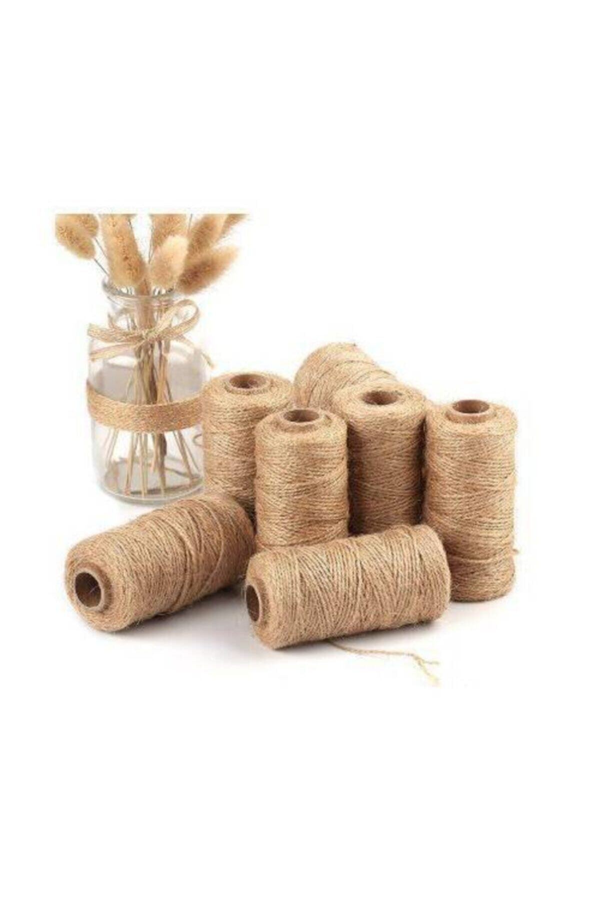 tebrikcim 3 Mm 10 Metre Jüt Halat Ip Dekoratif Hasır Ip Kendir