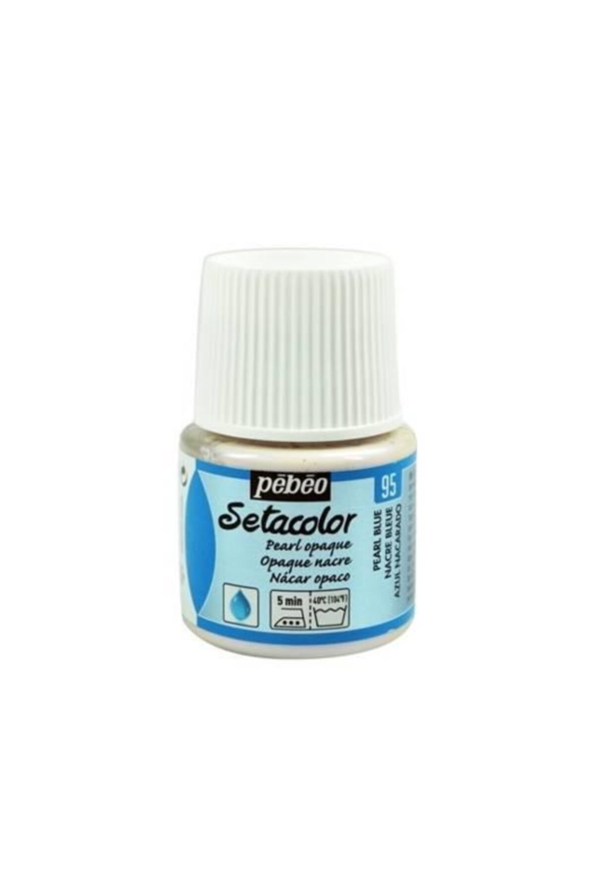 Pebeo Setacolor Pearl (YANAR DÖNER) Opak Kumaş Boyası 95 Pearl Blue