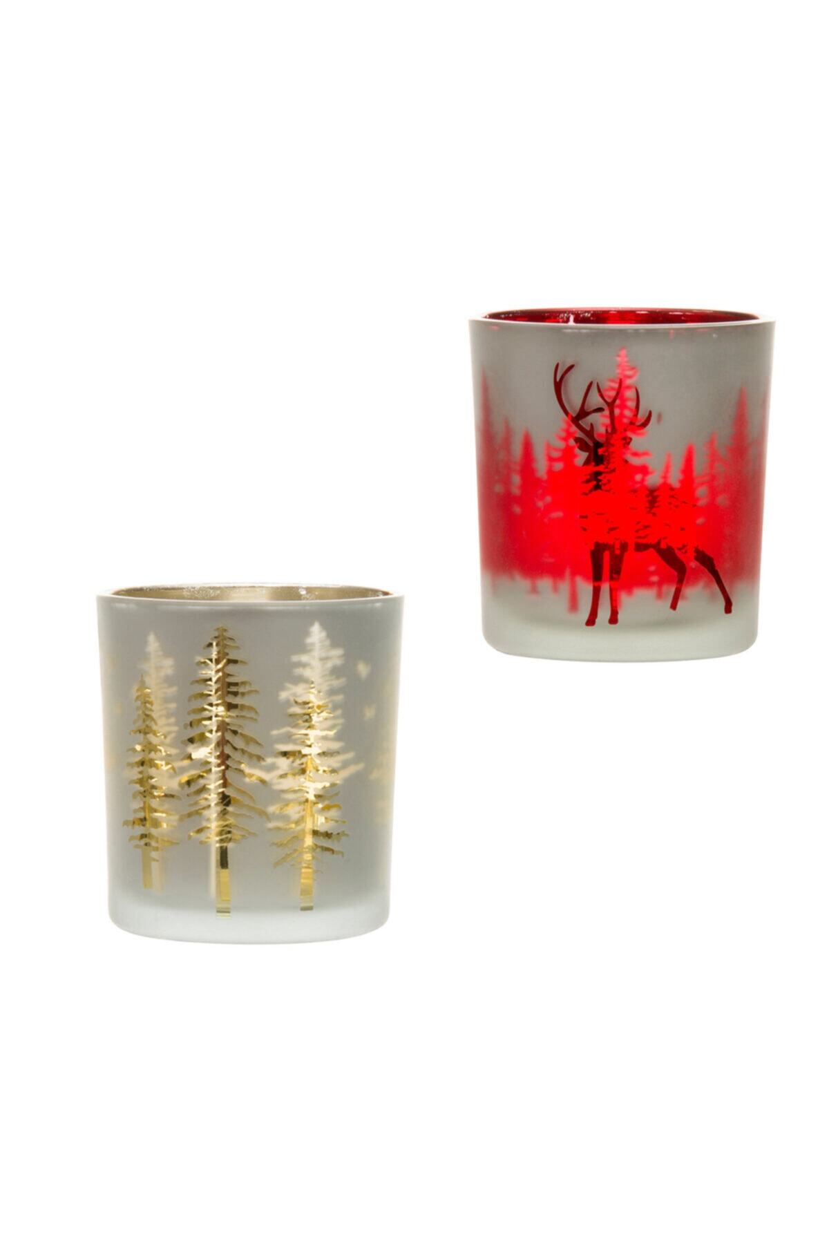 Touch Me Cam Yılbaşı Mumluk 7x8 Cm