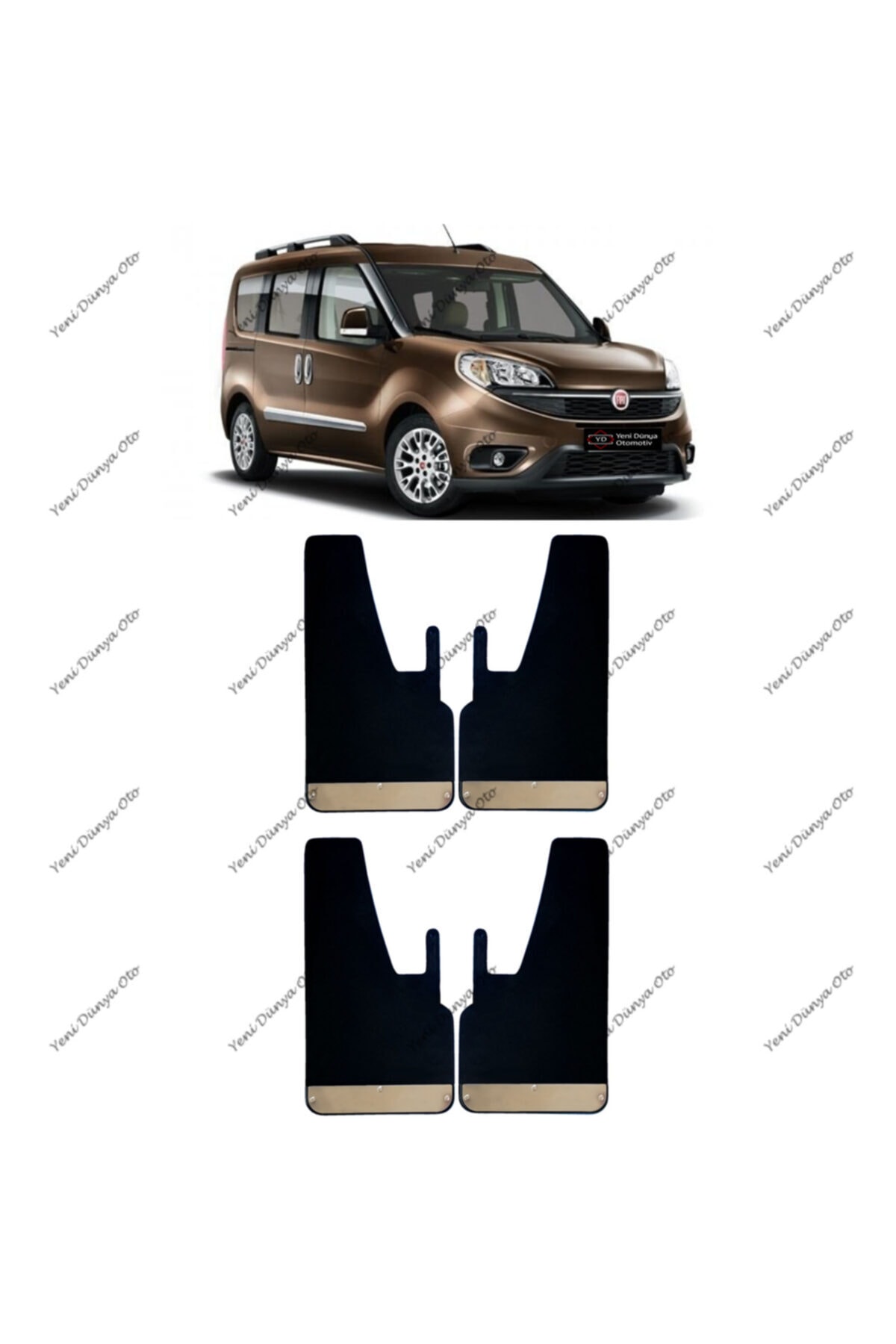 YeniDünyaOto Fiat Doblo D4 2018 Sonrası 4lü Krom Paçalık, Çamurluk, Tozluk Fıa0sx025