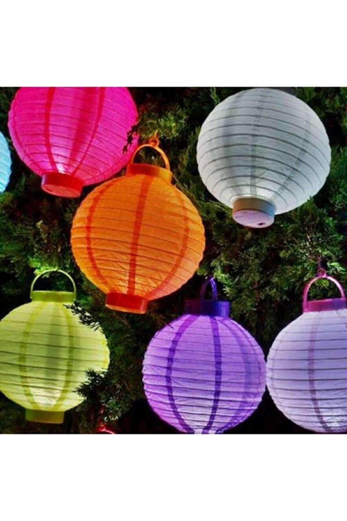 herkesetoptantic Led Işıklı Kağıt Japon Feneri 10'lu Set