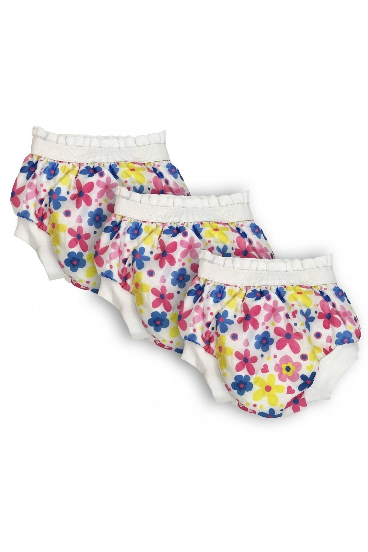 Sema Bebe Sema Baby 3'lü Desenli Lüks Alıştırma Külodu No.1 10-15 Kg - Flowers