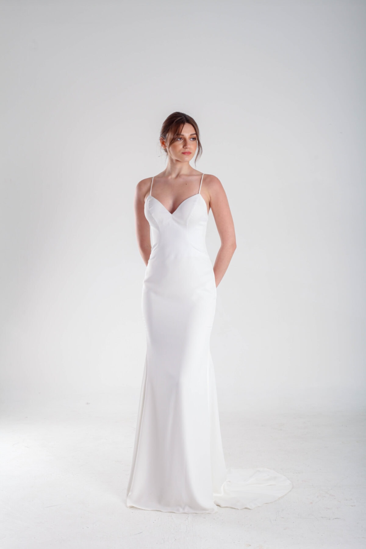 Glamour Audrey Krep Sade Gelinlik & Nikah Elbisesi