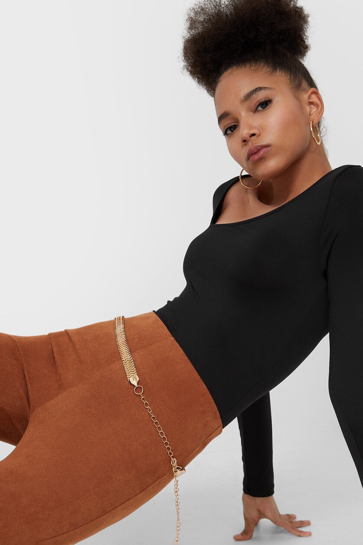 Stradivarius Düz Zincir Kemer