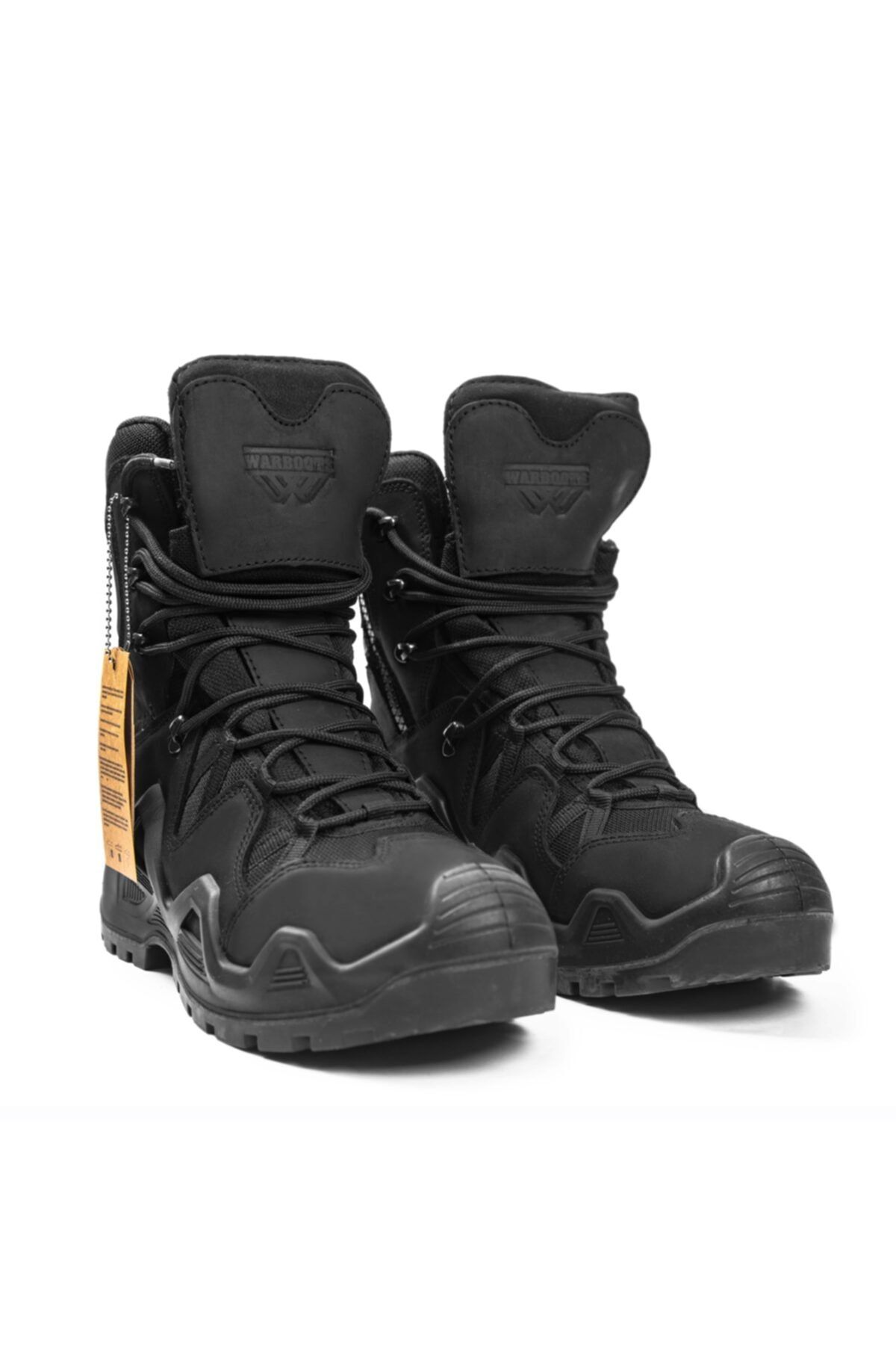 WARBOOTS Blk-1048 Nubuk Deri Fermuarlı Waterproof Askeri Bot