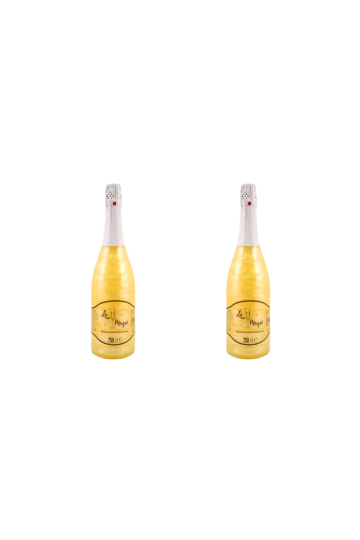 La Magié Muz Aromalı Gazlı Simli Alkolsüz İçecek  2x750 Ml