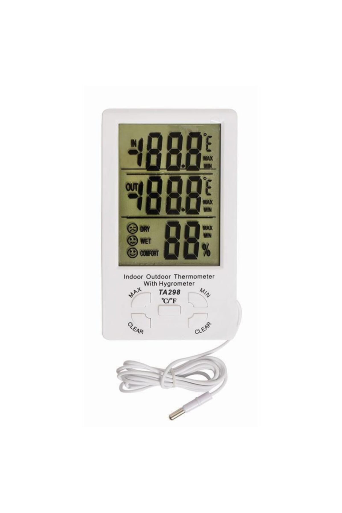 YÜCEL Termometre & Hidrometre Elekt. Iç Ve Dış Ölçer Ta-298