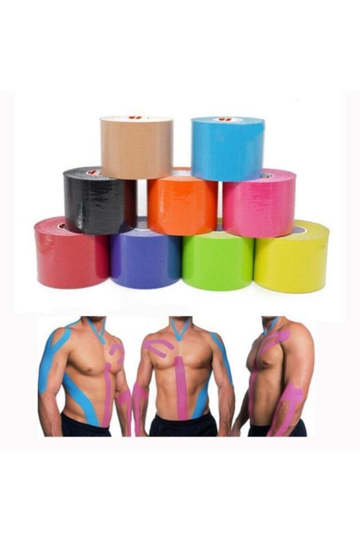 sars tıbbi cihazlar Sars Kinesiology Bandı Dinamik 5 cm x5 m Mavi