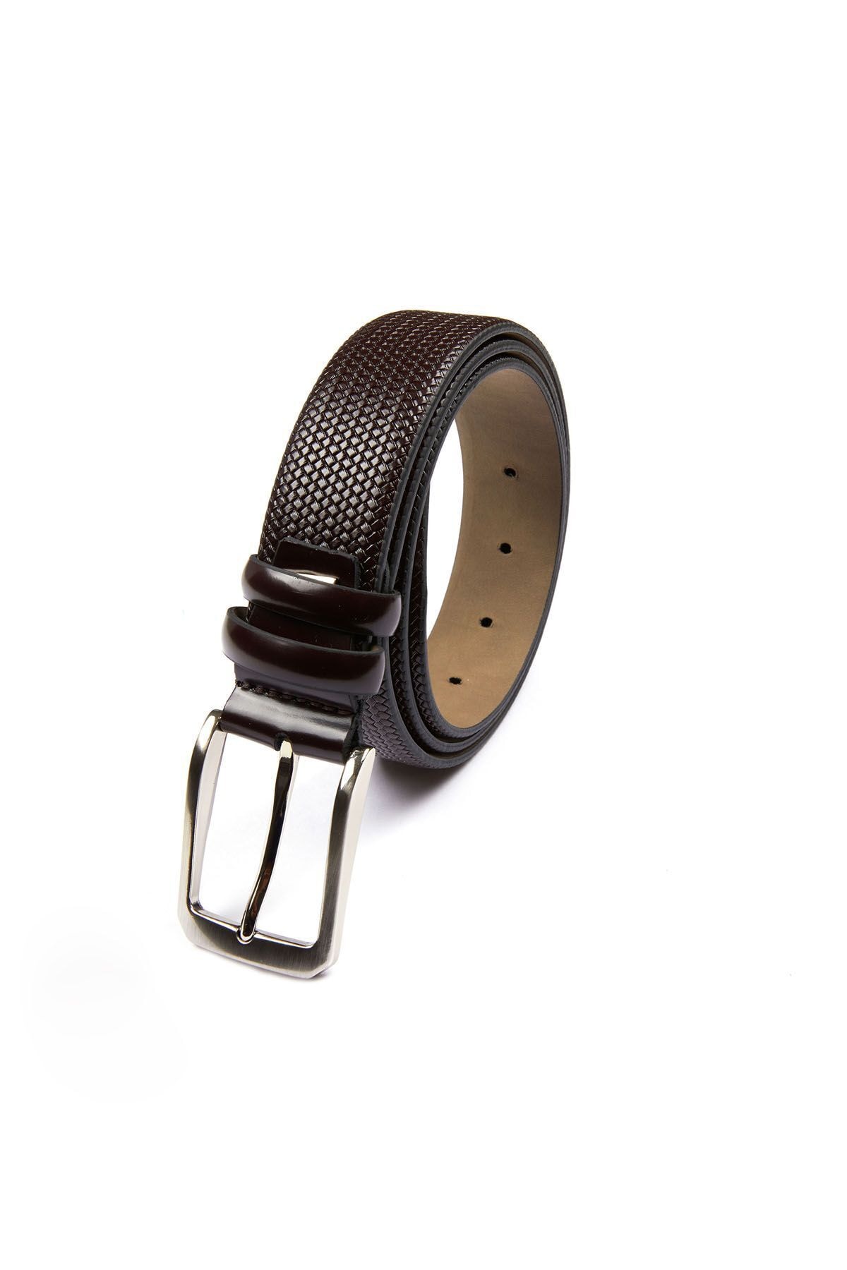 Hatemoğlu Bordo Deri Kemer