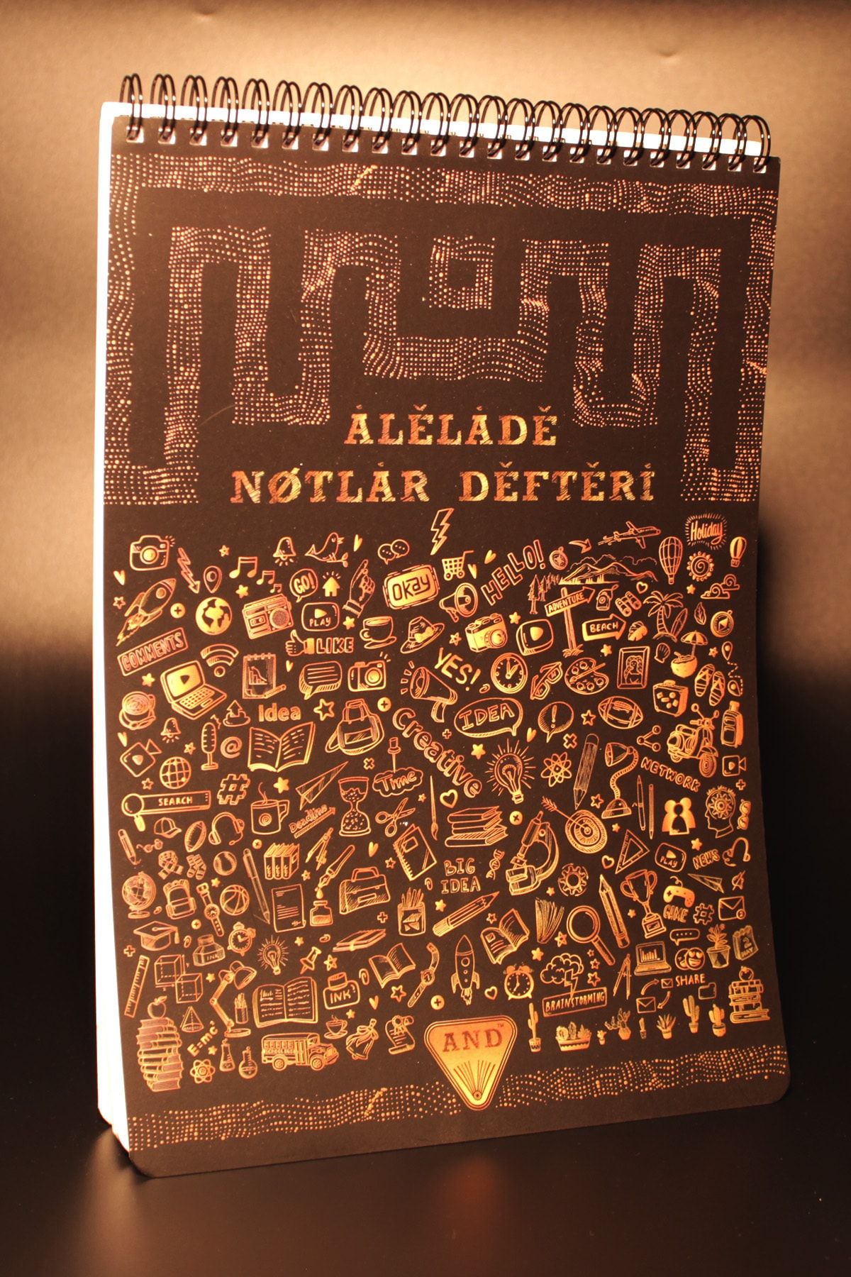 ETERNAL Alelade Notlar Defteri - And Spiralli A4 Noktalı Defter (siyah Kapak)