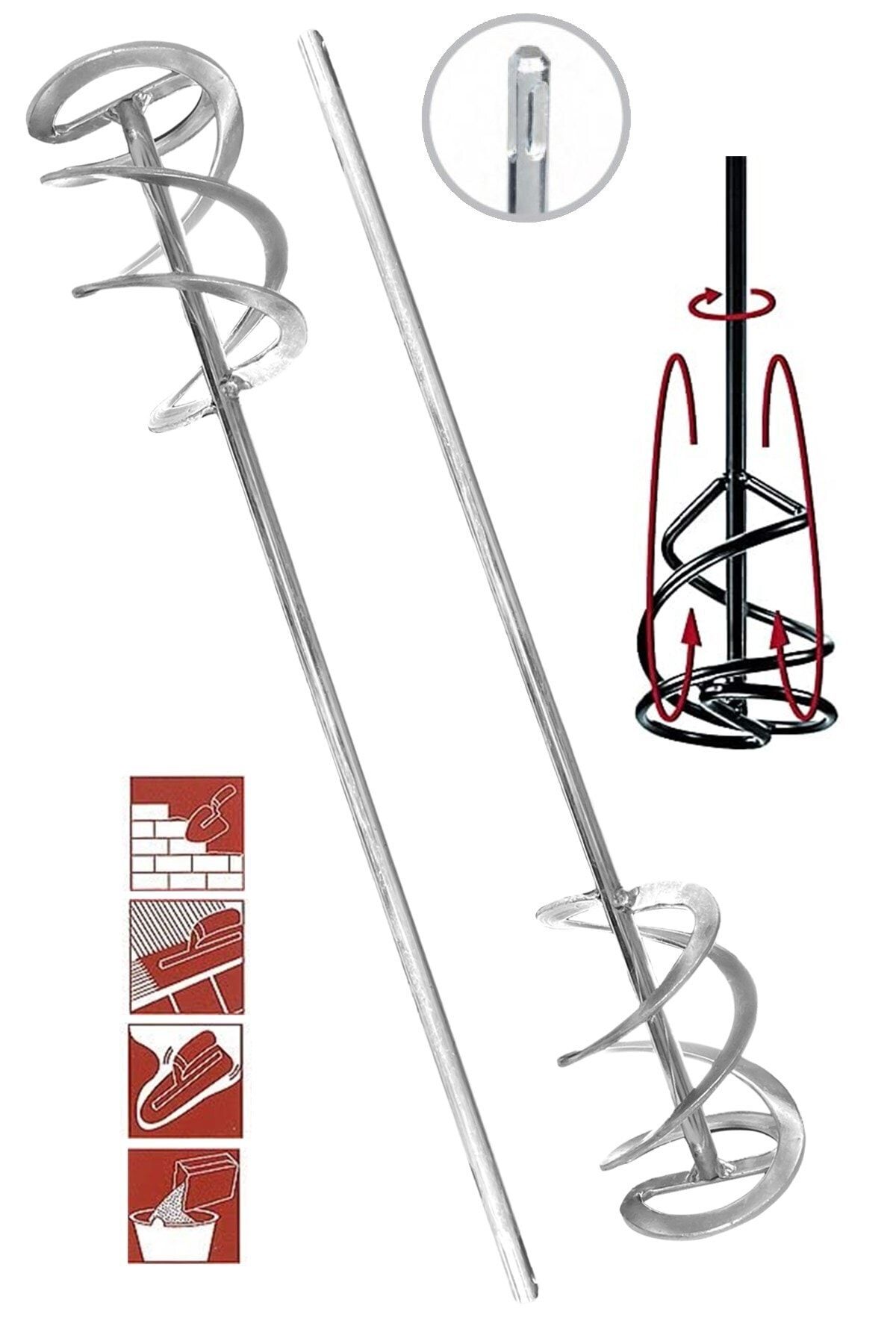 Craftex Çok Fonksiyonlu Matkaplarda Kullanmak Için 46cm Sds Uçlu Boya Karıştırıcılar