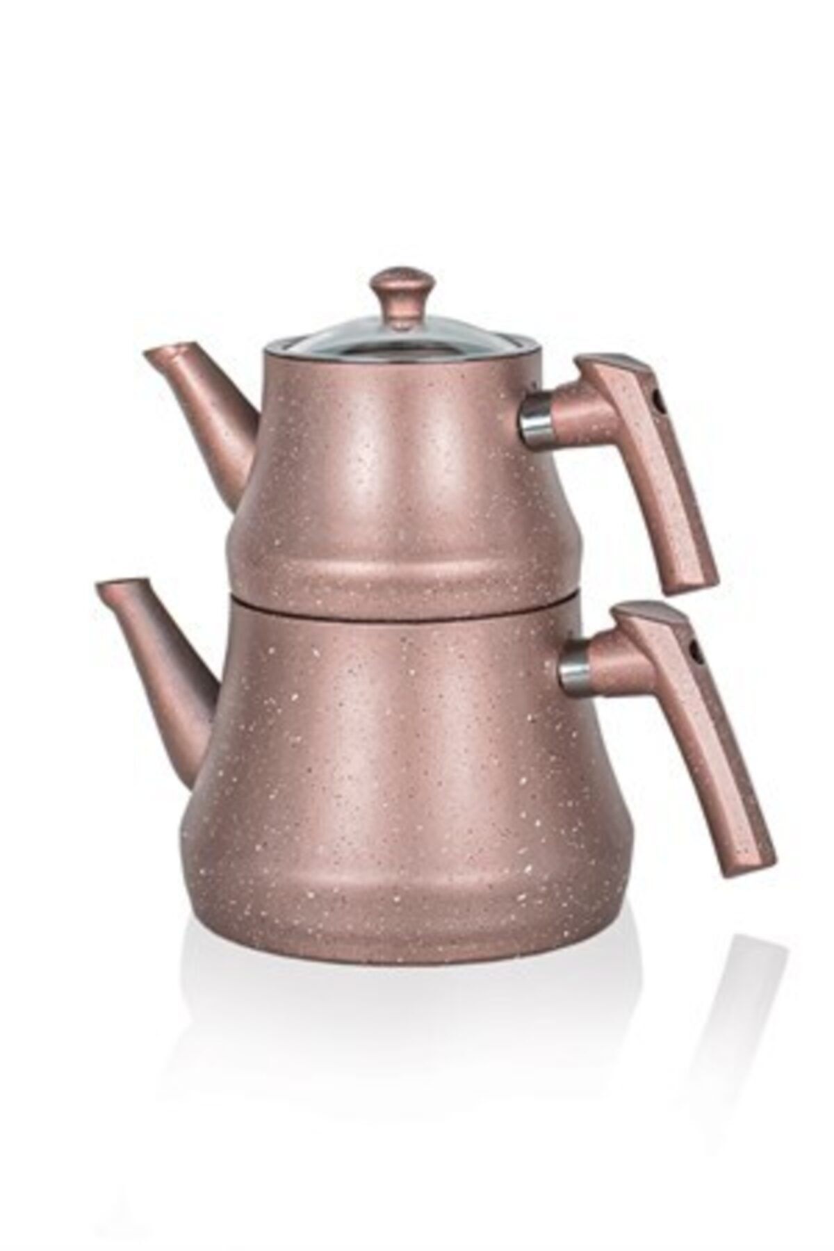 Paçi Bakalit Kulplu Granit Rose Gold Çaydanlık