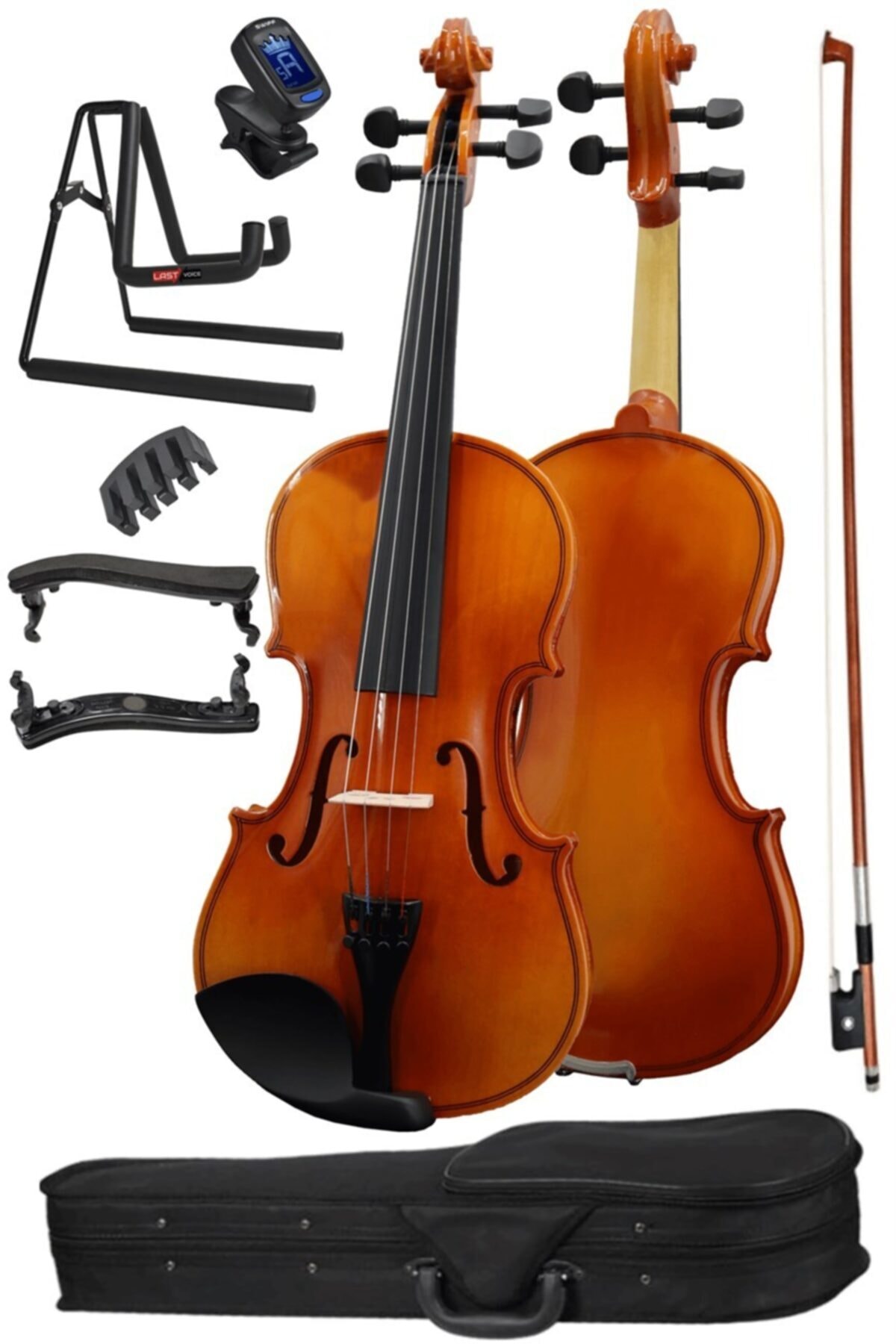 Midex Full Set Keman Stand Tuner Yastık Susturucu Cvl744stys 4/4