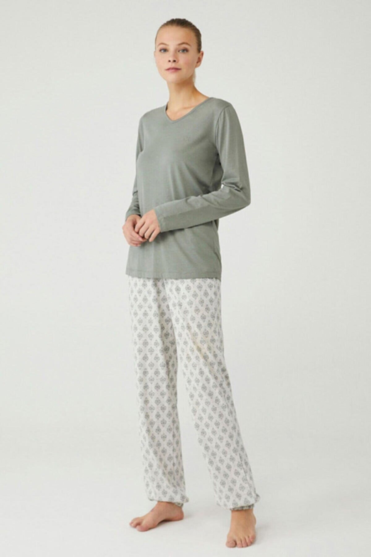 Freshness 3381 Kadın Uzun Kol Pijama Takım