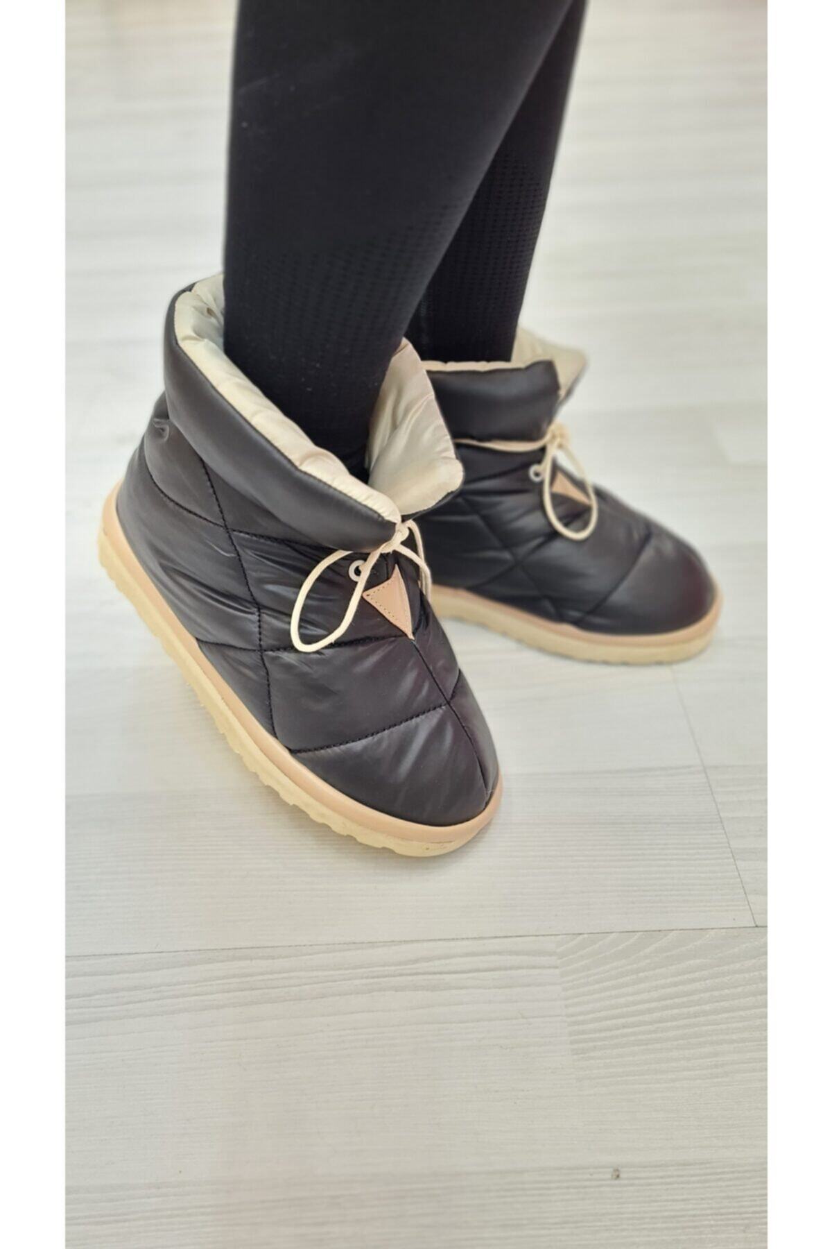 shopcolic 309 Paraşüt Kumaş Bilek Boy Kışlık Kadın Bot