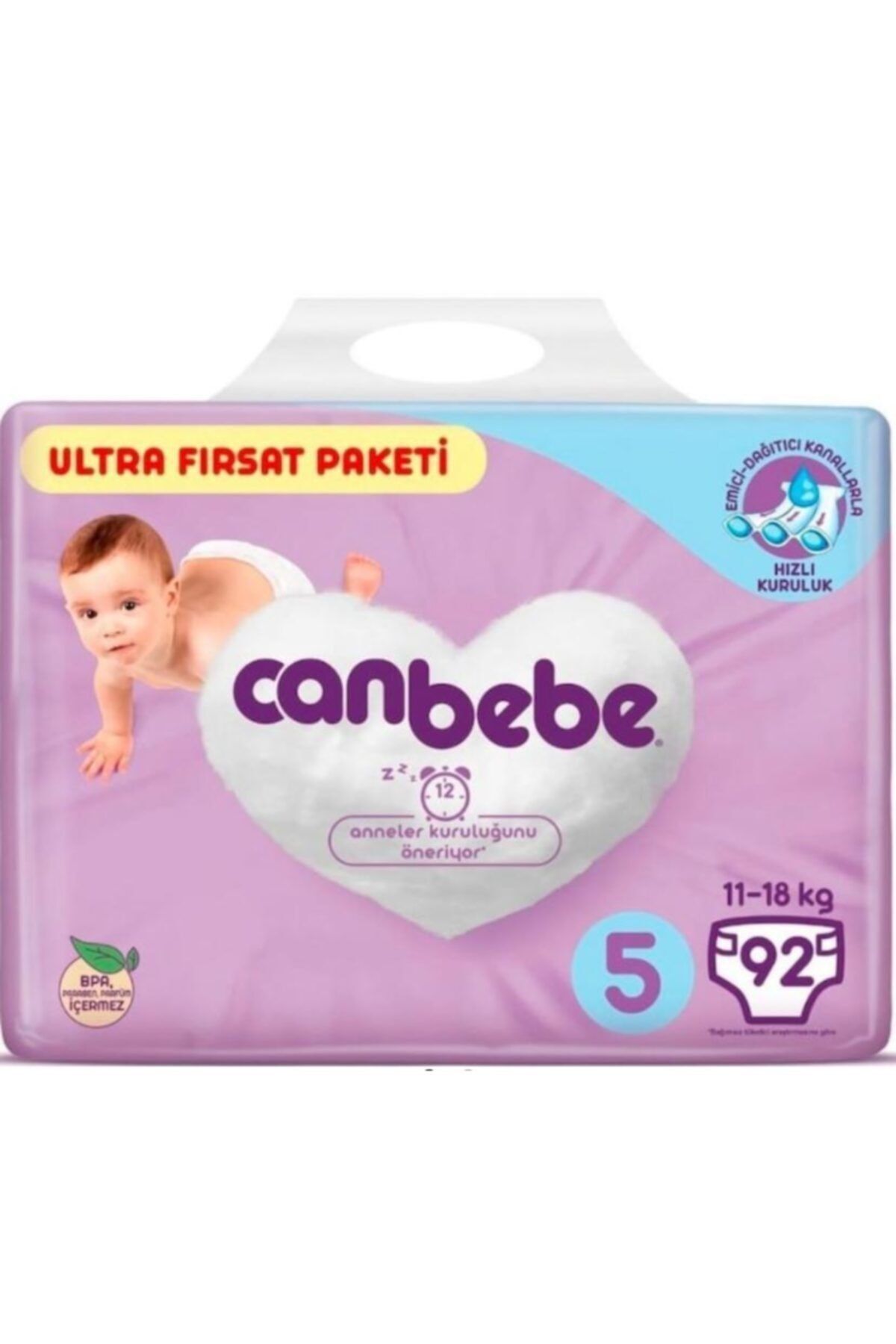 Canbebe 5 Numara Bebek Bezi 46x2=92 Adet