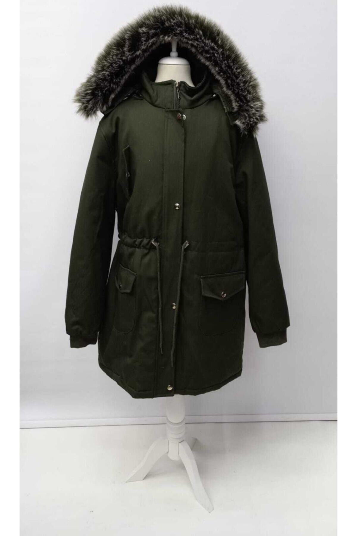 KRAL KİDS Kadın Haki Parka Kaban