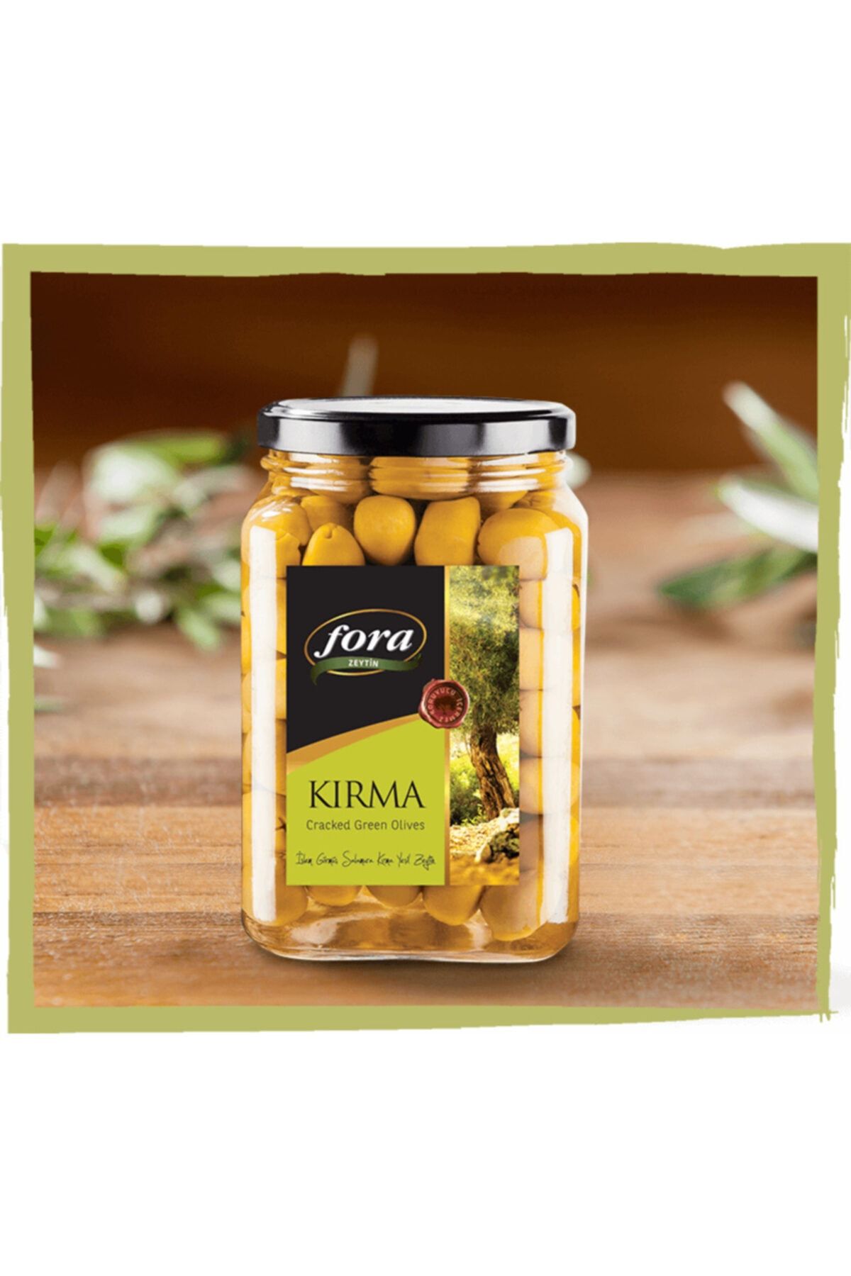 FORA Fr Domat Kırma Yeşil Zeytin 1600 cc 900 gr 181-230 Klbr