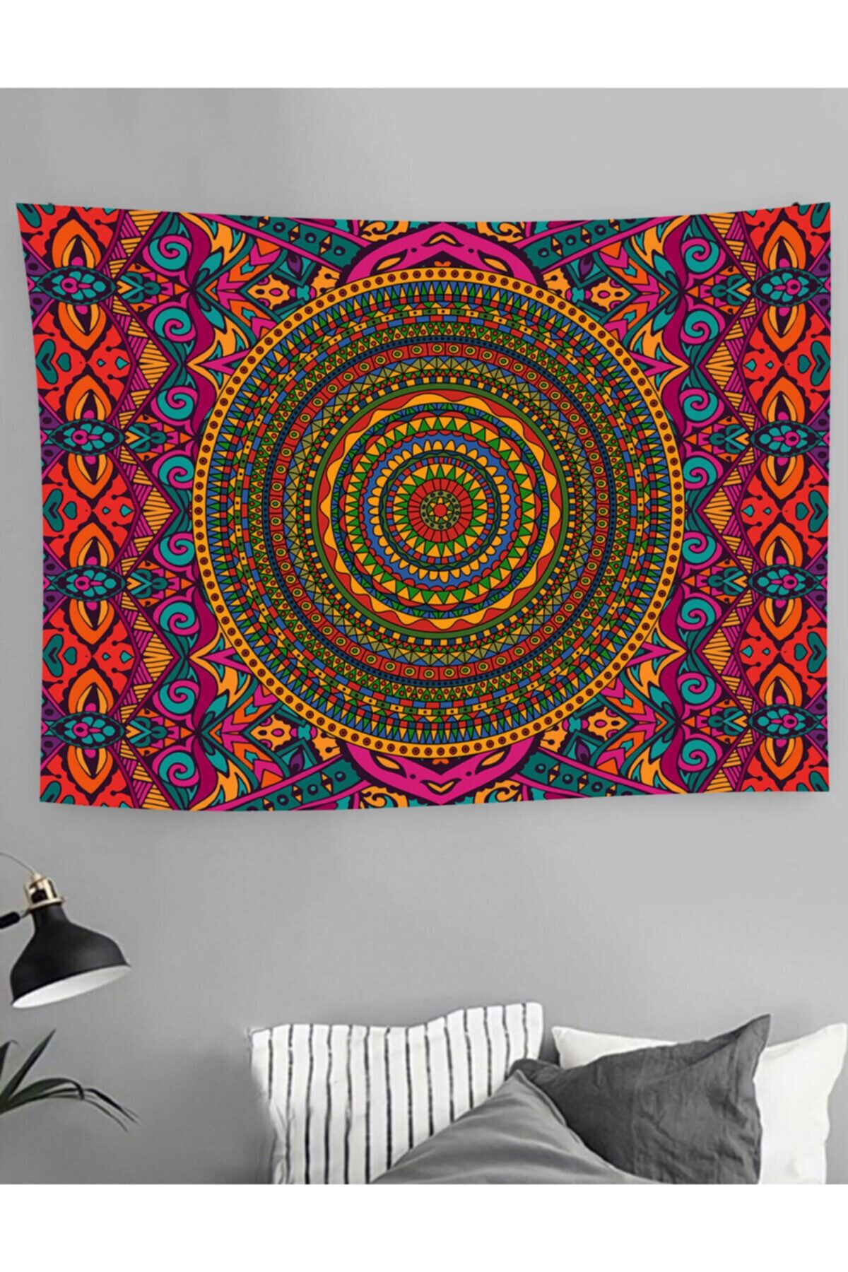 ALL OVER Etnik Desen Duvar Örtüsü 150x150 cm