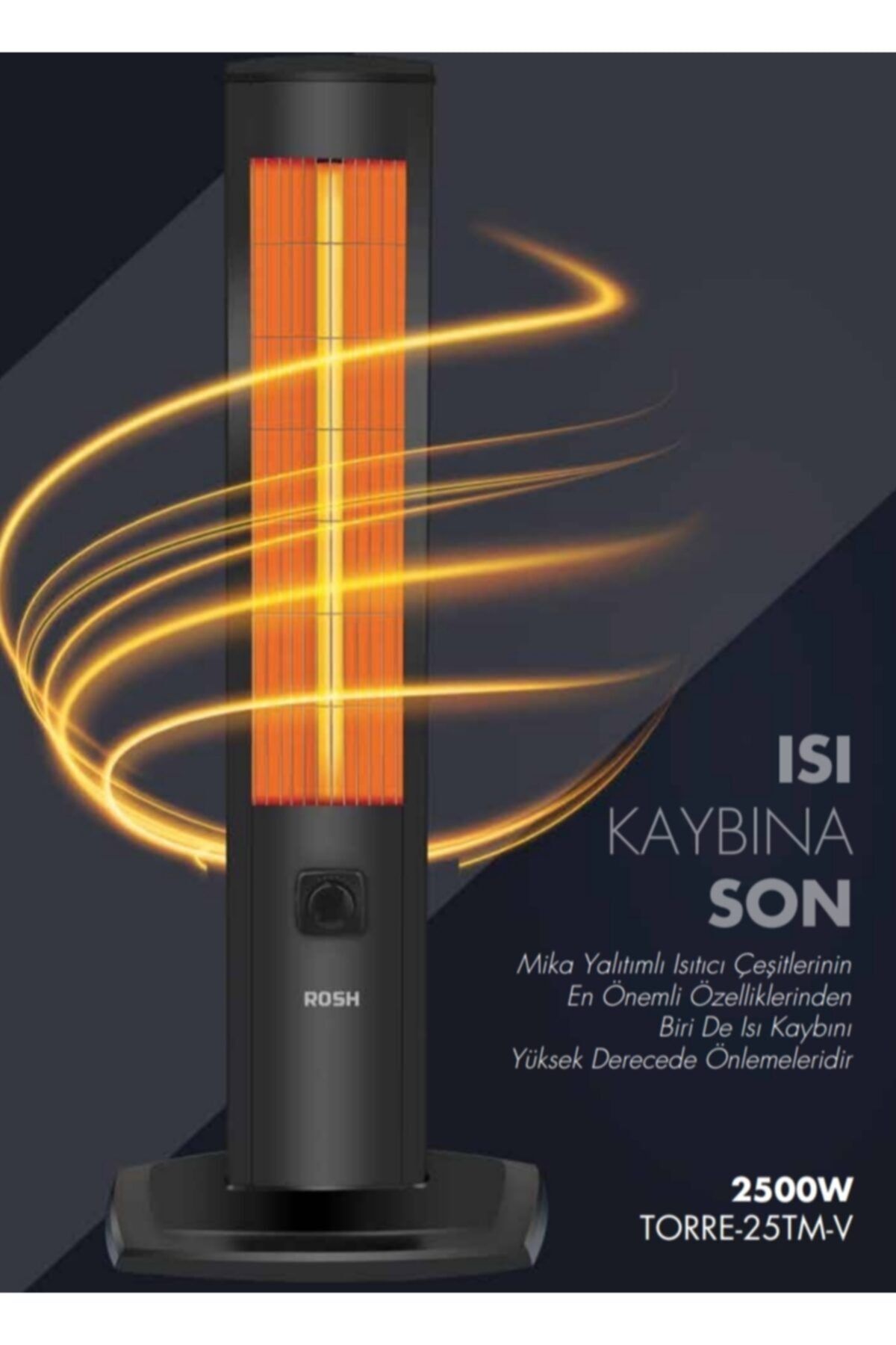 Rosh Torre T 1900 Watt Dikey Micatronık Emniyetli Isıtıcı