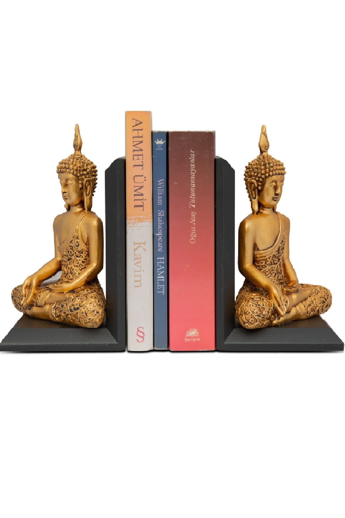 Gift Garden Buda Heykeli Kitap Tutucu Gold